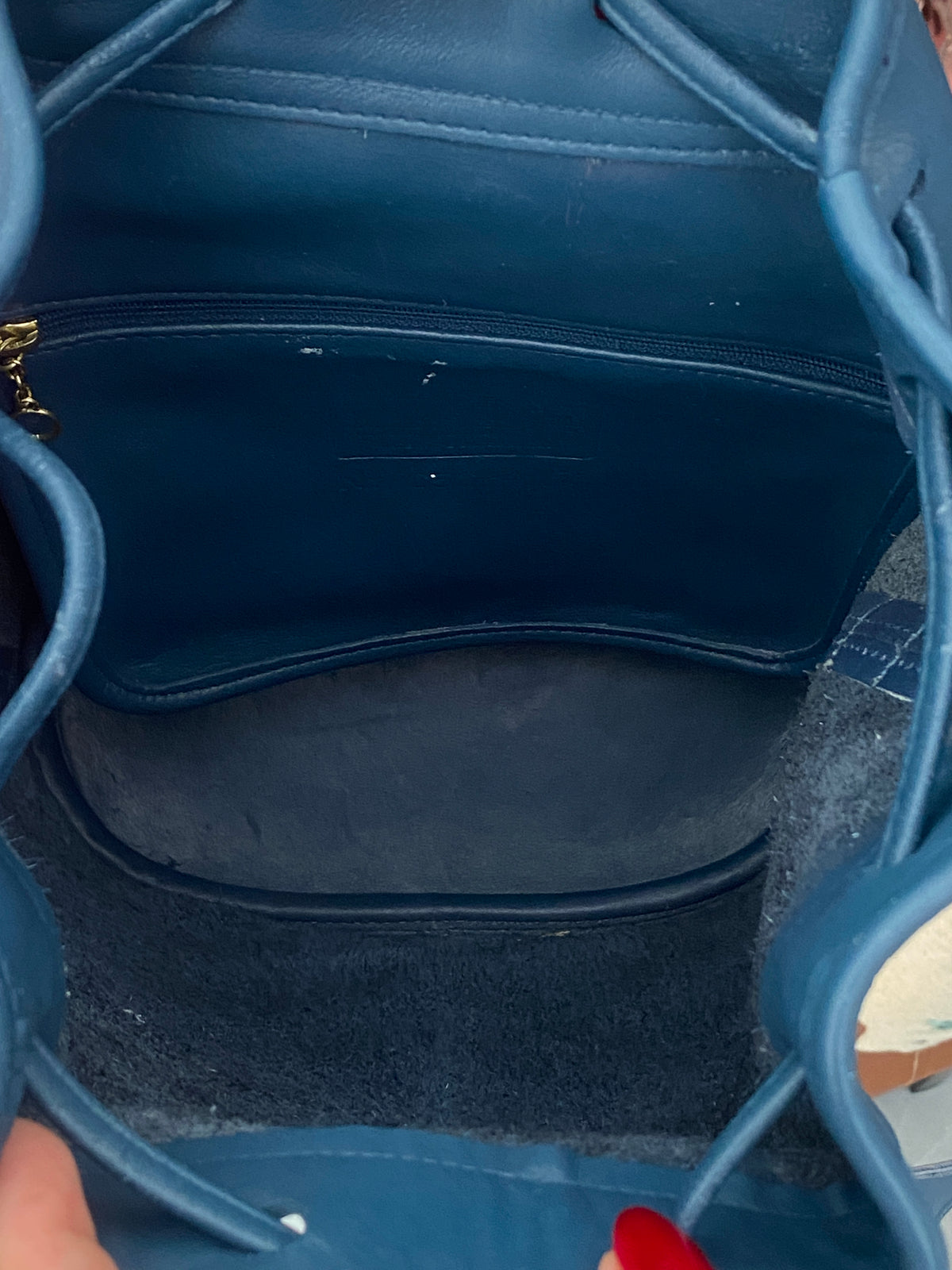 Vintage 1995 Coach Thompson 4151 Navy Blue Glovetanned Leather Drawstring Bucket Shoulder Bag Vintage 1995 Coach Thompson 4151 Navy Blue Glovetanned Leather Drawstring Bucket Shoulder Bag