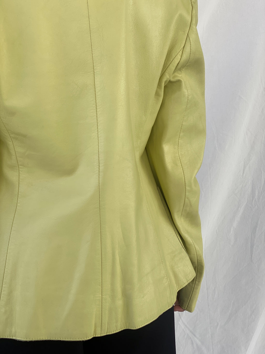 Vintage Mirella Mori Italy Yellow Genuine Leather Blazer -L