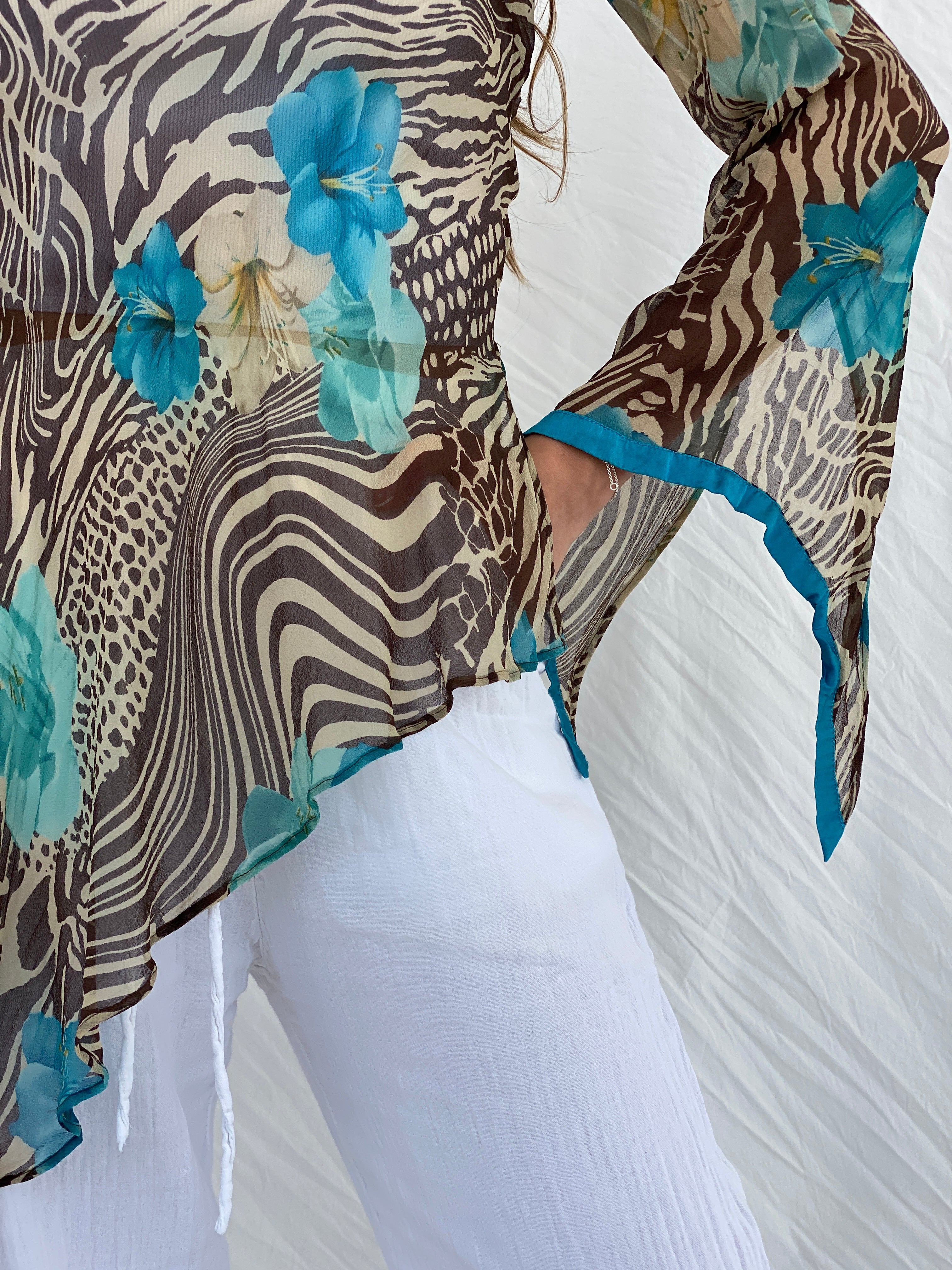 Luisa Spagnoli Sheer Silk Top - S