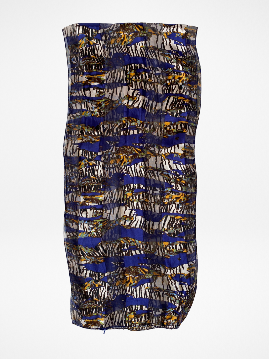 Unique Rectangular Blue Animal Print - Like Stripes Scarf