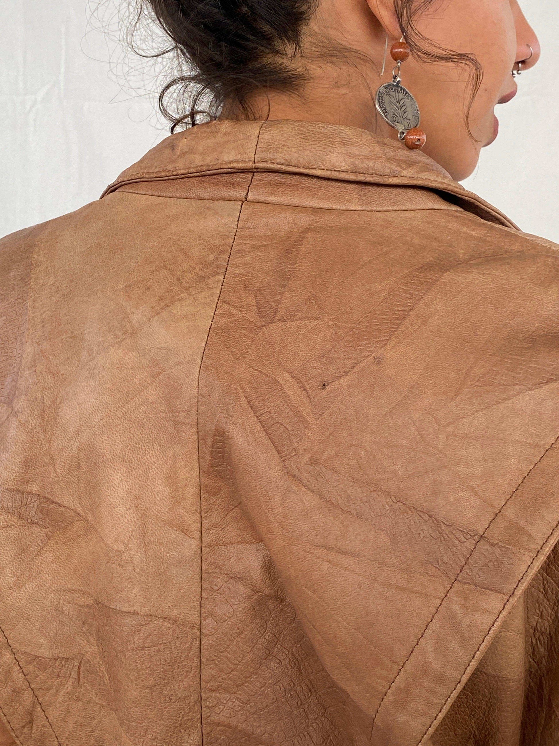 Vintage 80s Creazioni By Vinsen Genuine Leather Jacket - Balagan Vintage Leather Jacket 80s, 90s, genuine leather, genuine leather jacket, NEW IN, Tojan