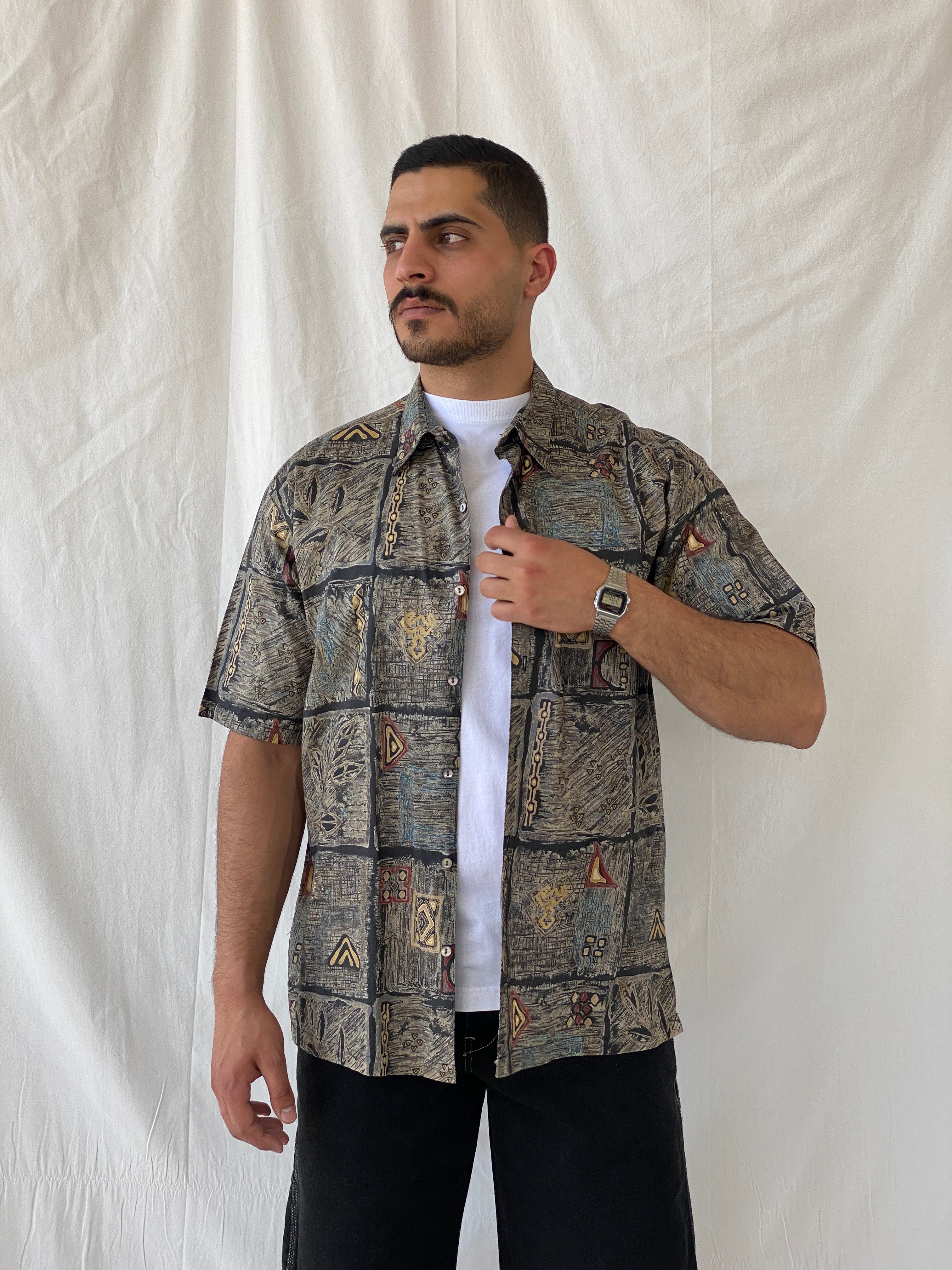 Vintage Tori Richard Honolulu Hawaiian Cotton Short Sleeve Men’s Printed Shirt - L