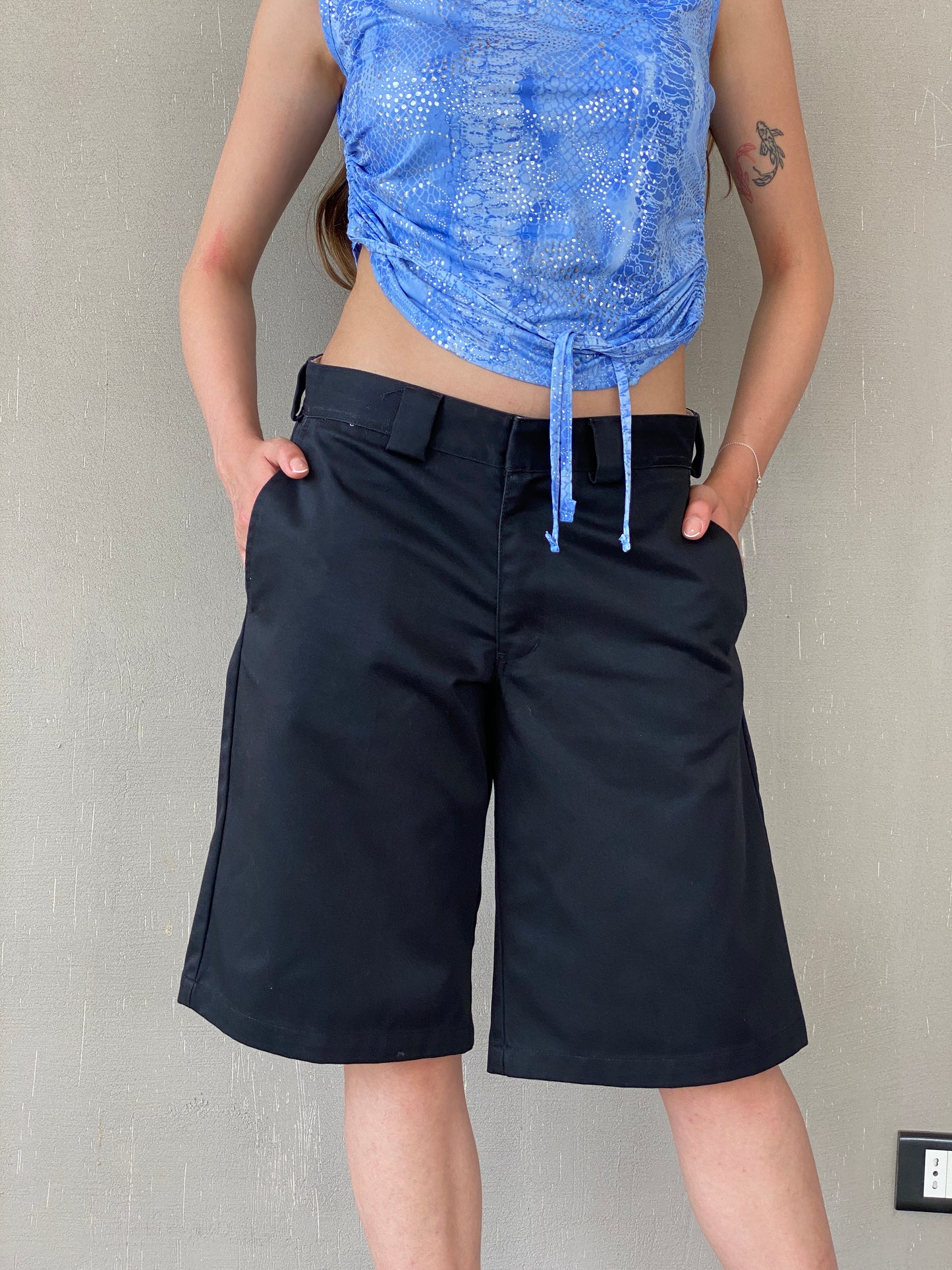 Dickies Black Knee-Length Relaxed Fit Shorts