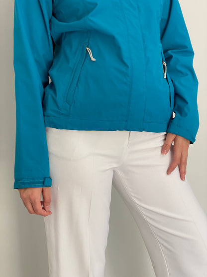 The North Face HyVent Turquoise Blue Hooded Waterproof Jacket – S/P