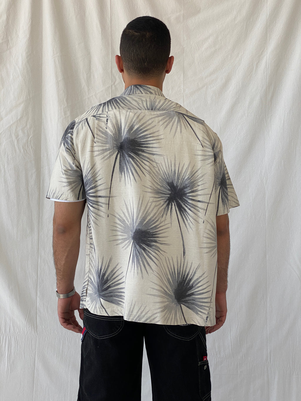 Vintage Caribbean Hawaiian Short Sleeve Button Up Men’s Silk Shirt - XL