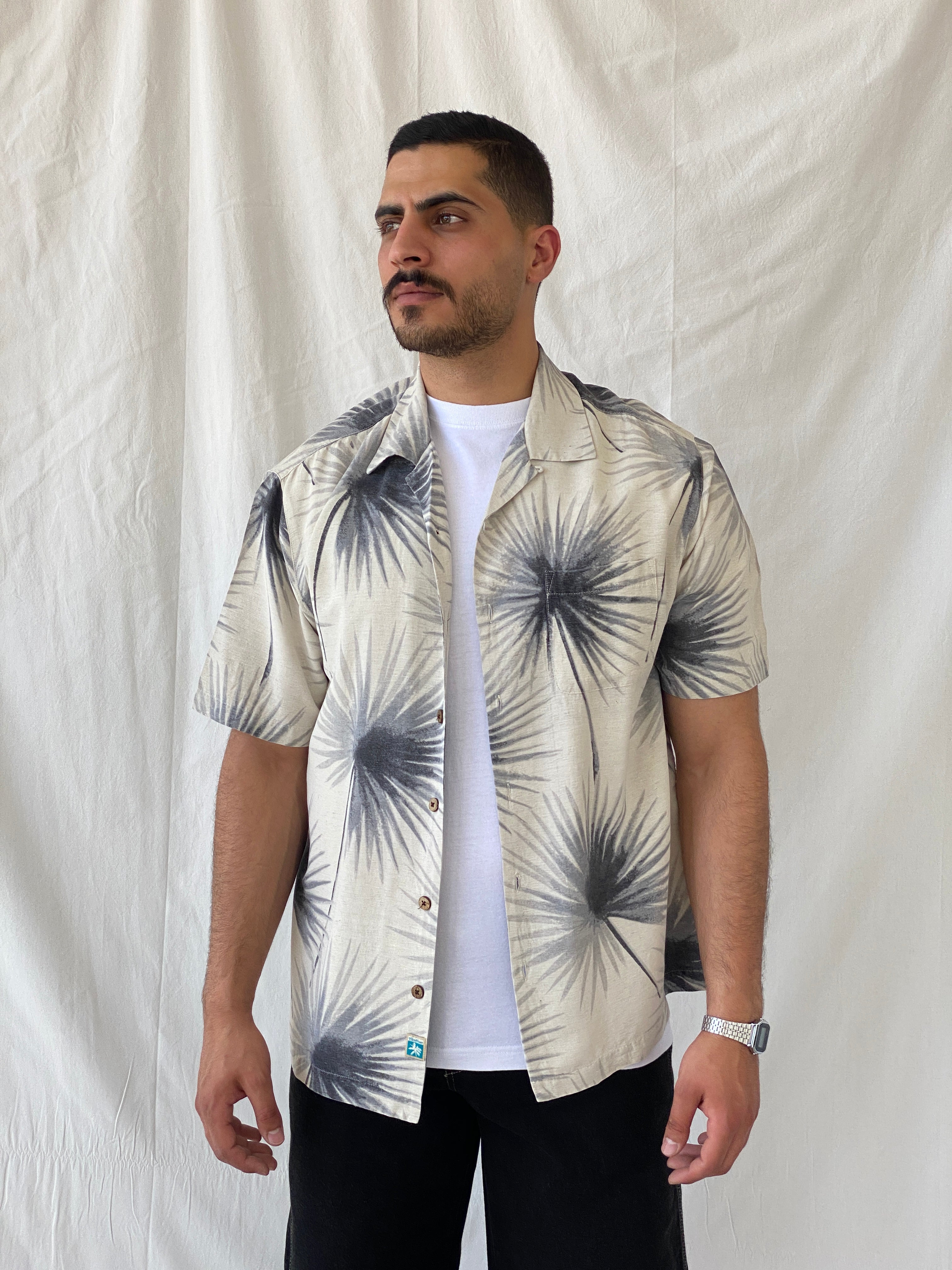 Vintage Caribbean Hawaiian Short Sleeve Button Up Men’s Silk Shirt - XL