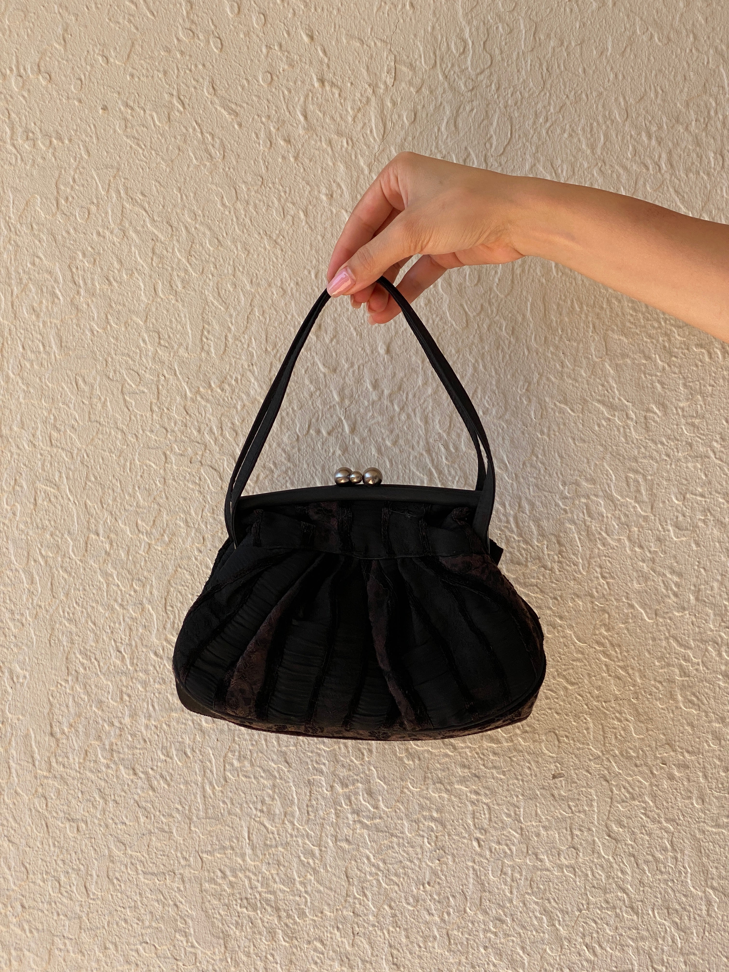 Victorian Style Dice Handbags Black Handbag Mini Evening Clutch