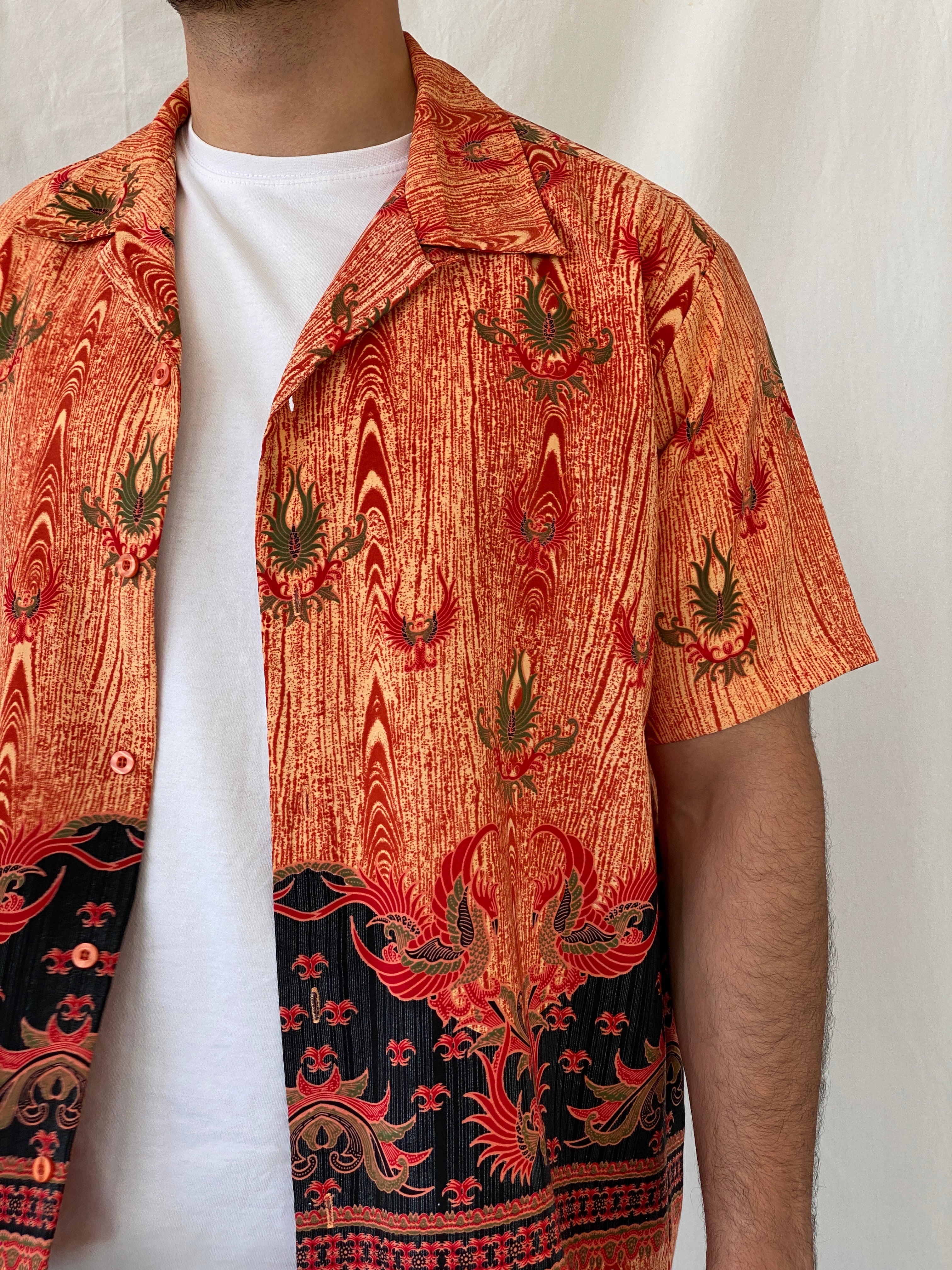 Vintage 90s CITY STREETS Men’s Short Sleeve Hawaiian Print Shirt - L