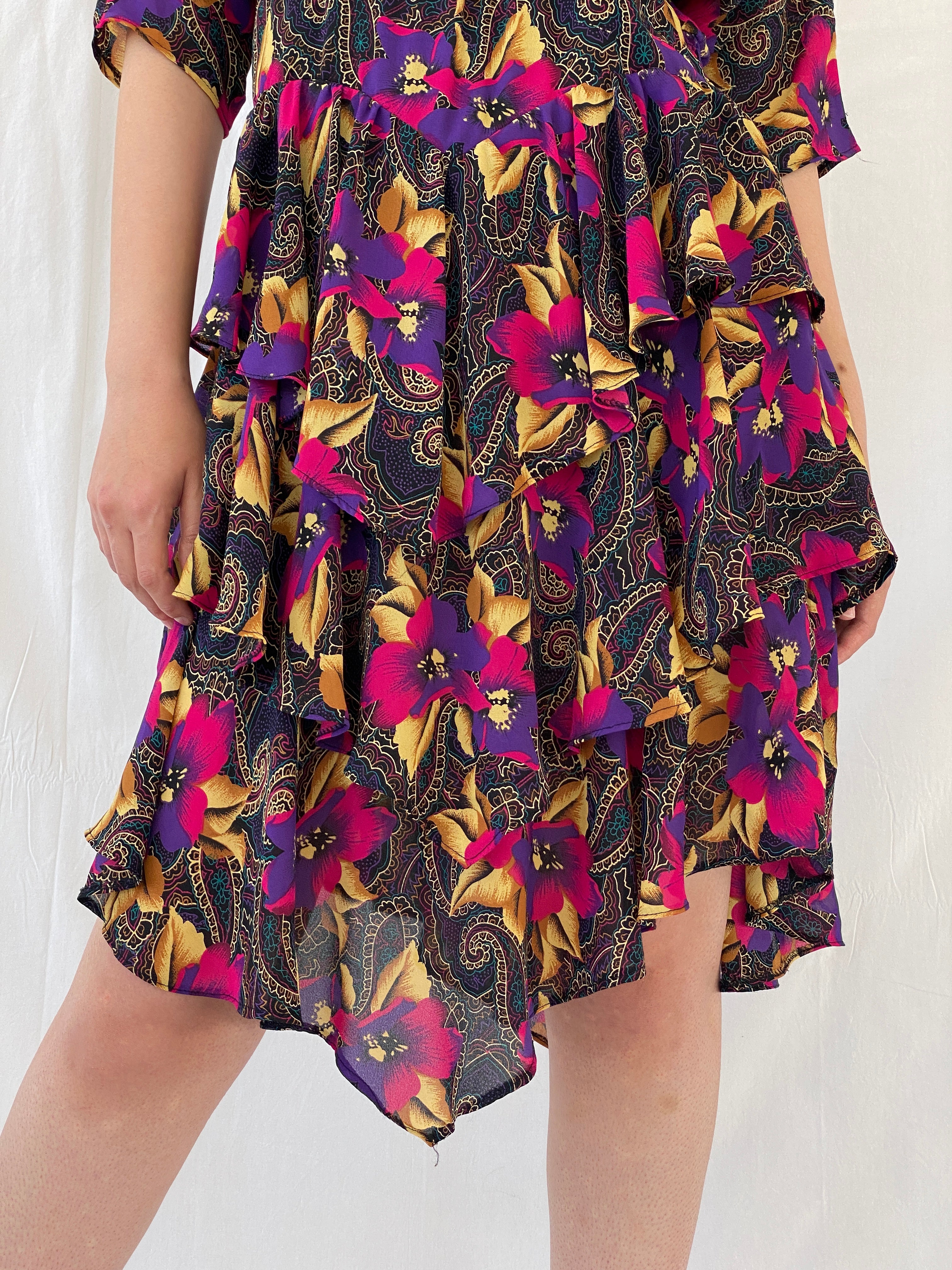 Vintage Y2K After Dark By Dorothy Perkins Midi Floral Dress - L