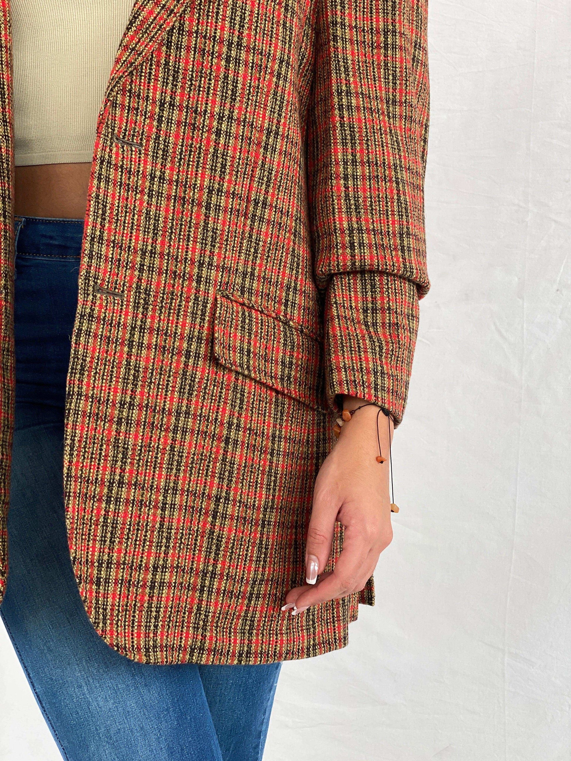 Vintage G-STAGE Comming Man Plaid Blazer - Balagan Vintage Blazer 00s, blazer, full sleeve blazer, NEW IN, plaid blazer, Rama