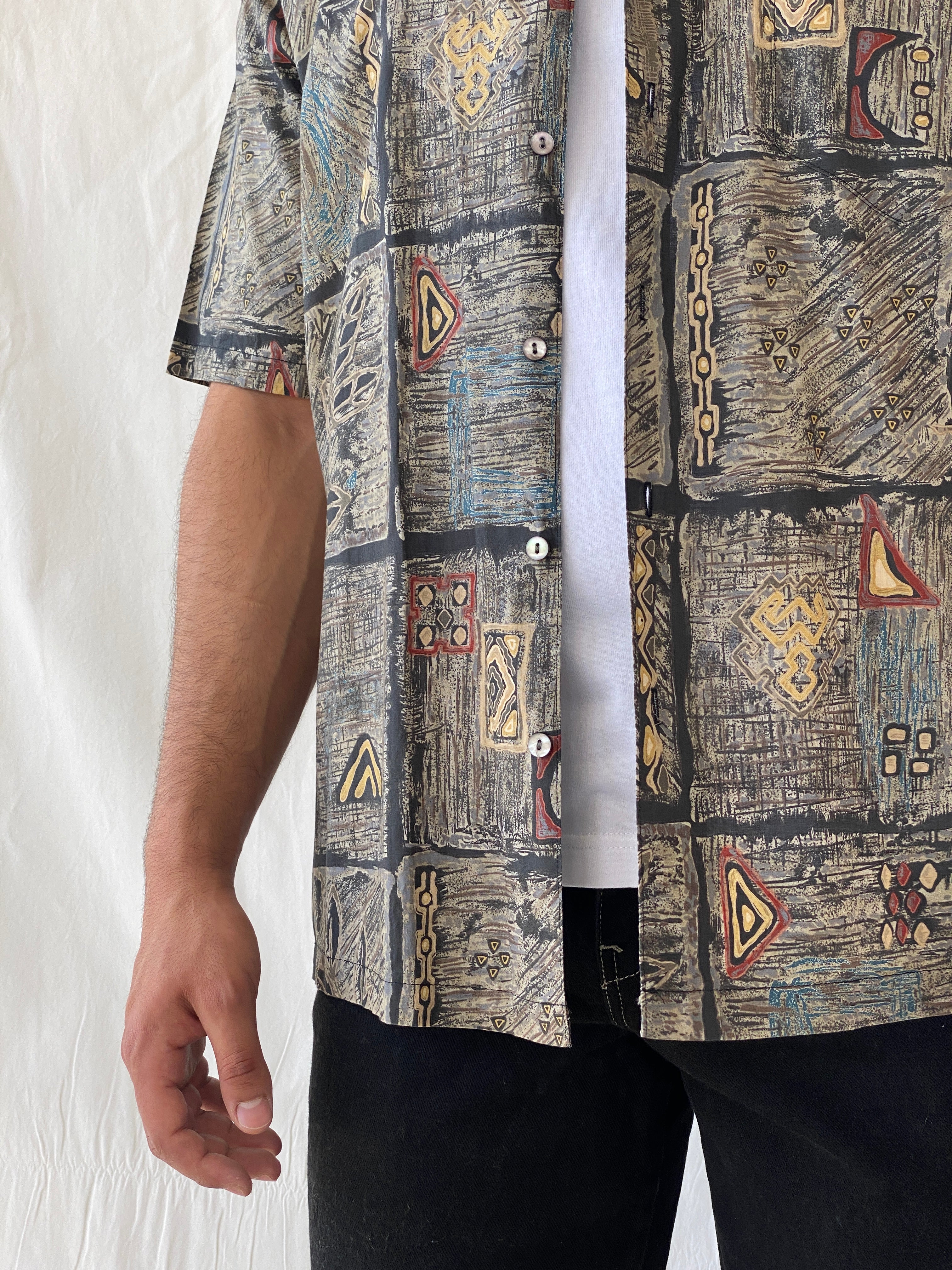 Vintage Tori Richard Honolulu Hawaiian Cotton Short Sleeve Men’s Printed Shirt - L