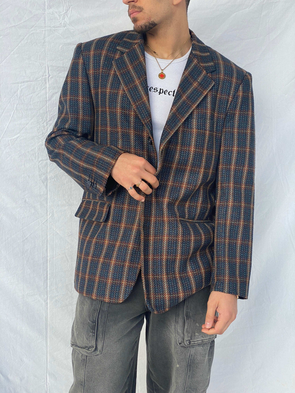 Vintage Truva Collection Plaid Blazer - Size M/L - Balagan Vintage Blazer 90s, Abdullah, plaid blazer