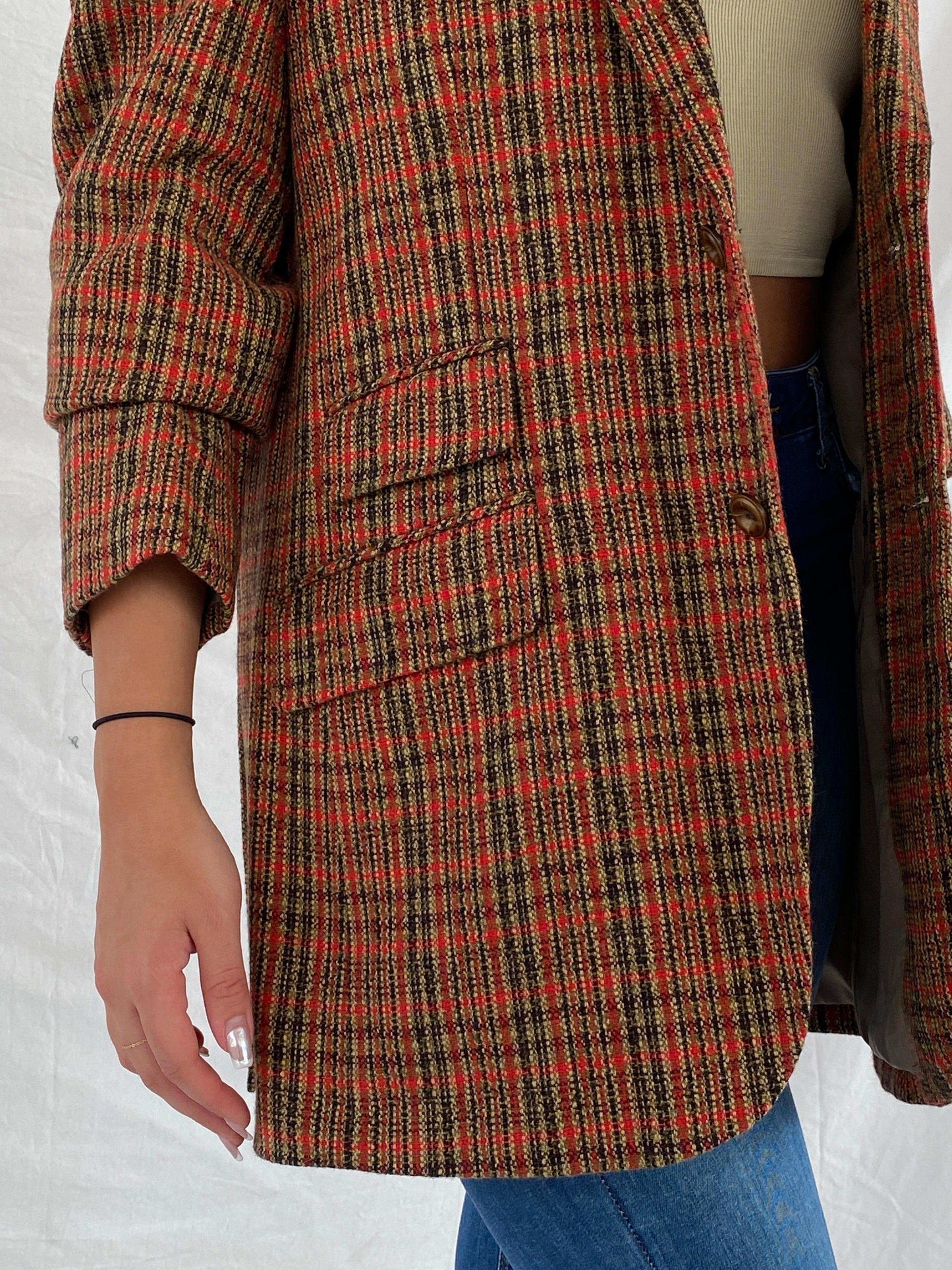 Vintage G-STAGE Comming Man Plaid Blazer - Balagan Vintage Blazer 00s, blazer, full sleeve blazer, NEW IN, plaid blazer, Rama