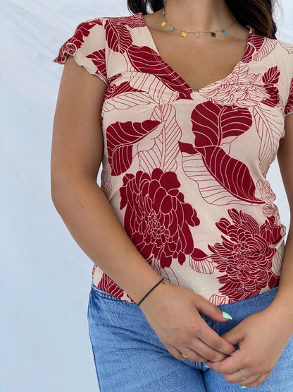 Y2K Crossroads Floral Top - M