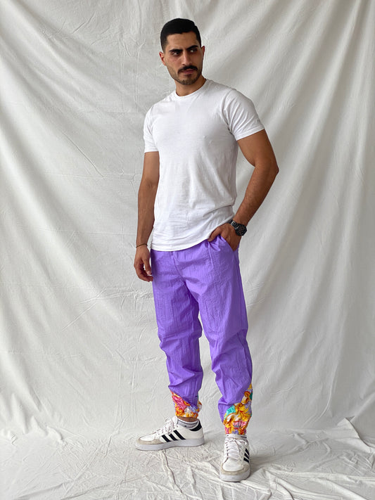 Vintage 80s/90s Sportswear Purple Windbreaker Track Pants - S