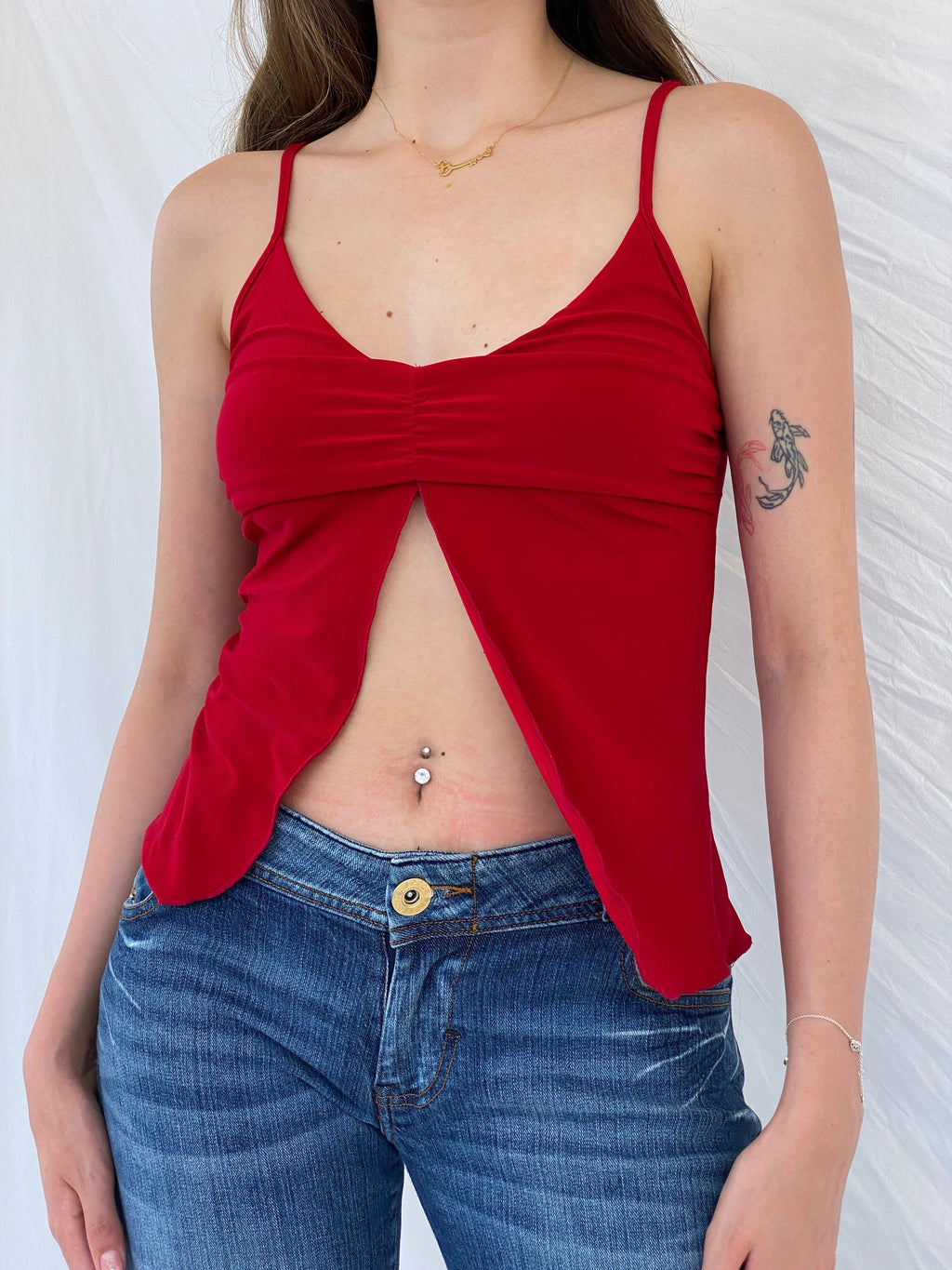 Cutest Y2K Butterfly Red Top - S