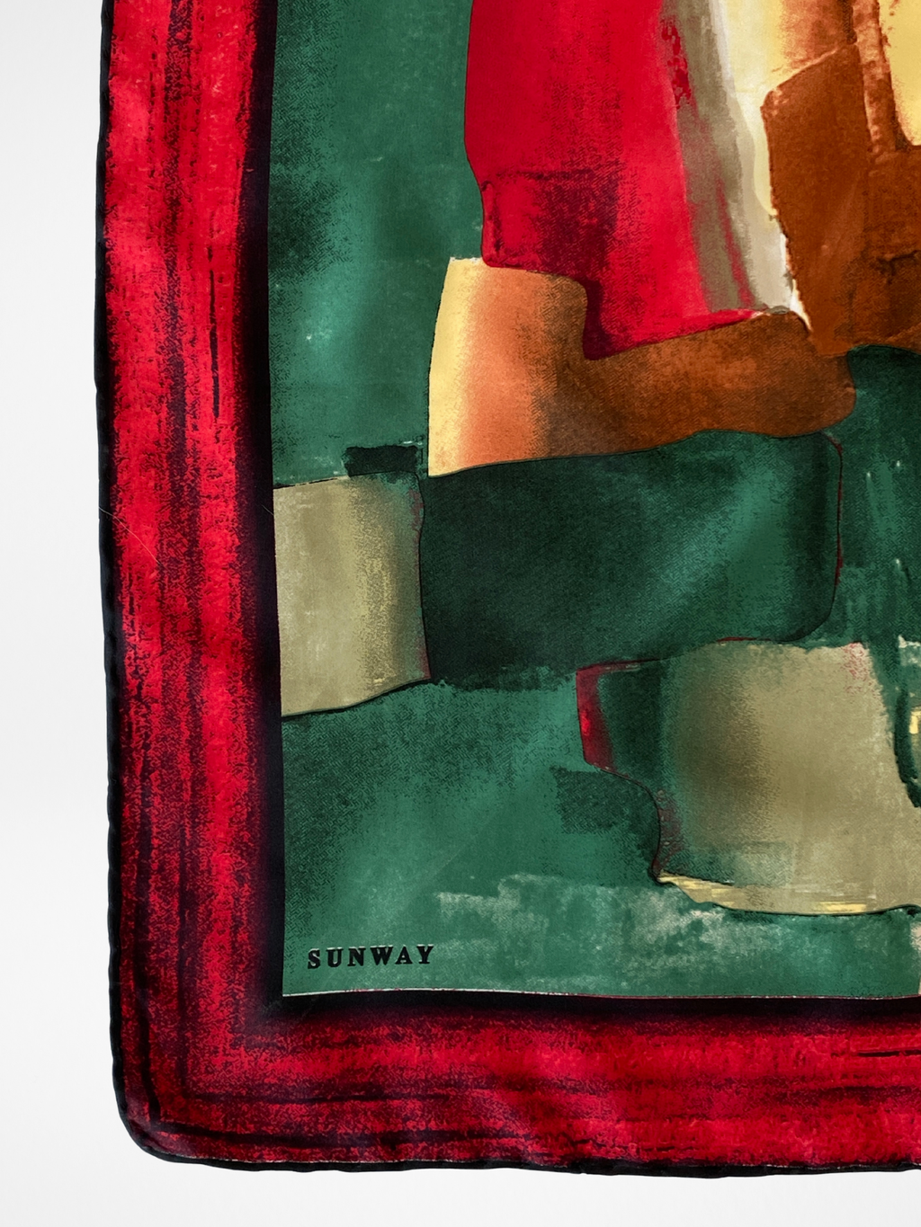 Beautiful Sunway Abstract Colorful Satin Square Scarf