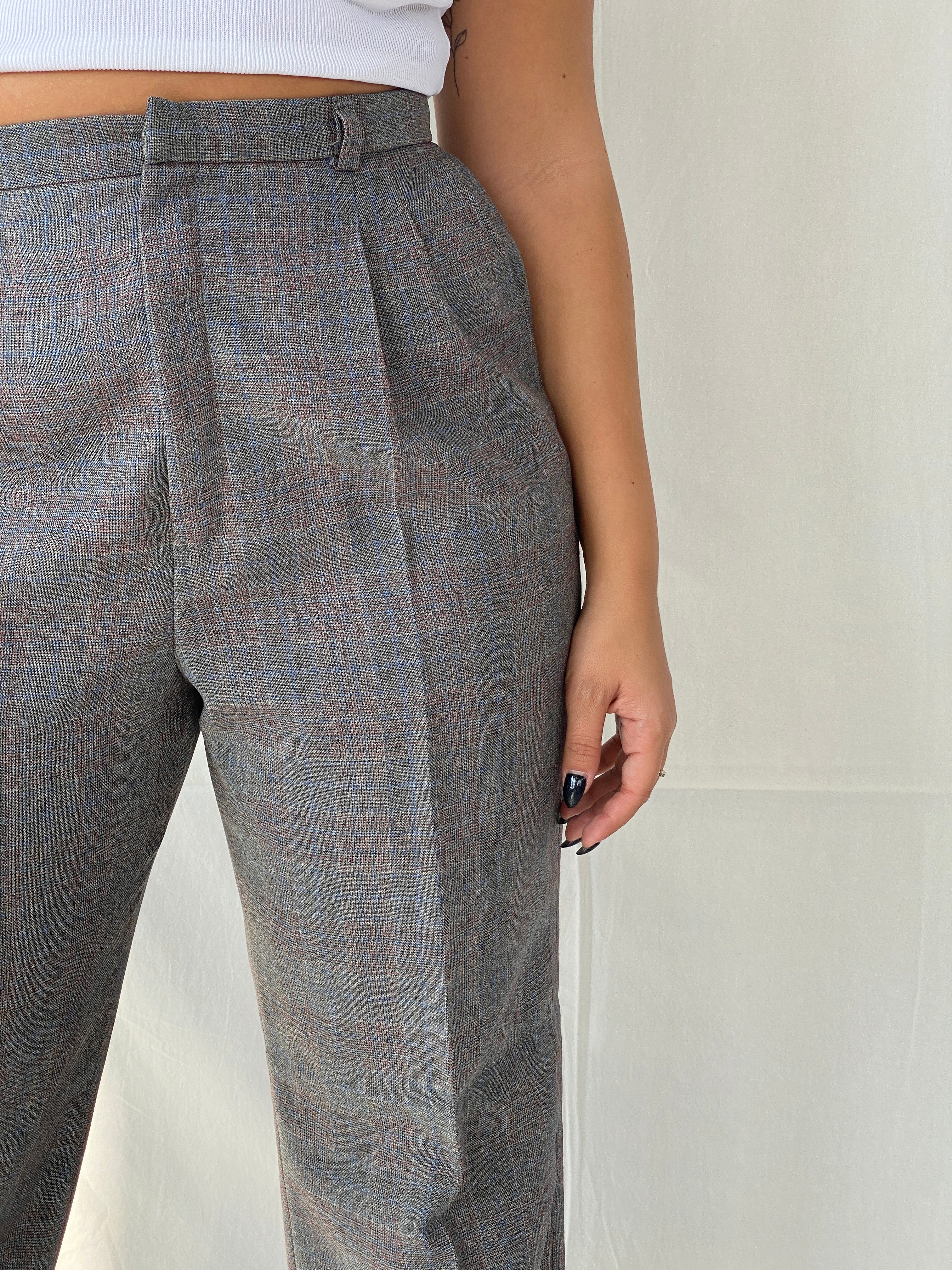 Vintage 70s/80s Sears Roebuck CO Pants That Fit Grey High Rise Office Trousers
