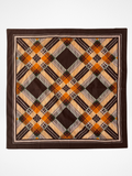 Vintage Plaid Tartan Like Pattern Brown Square Scarf