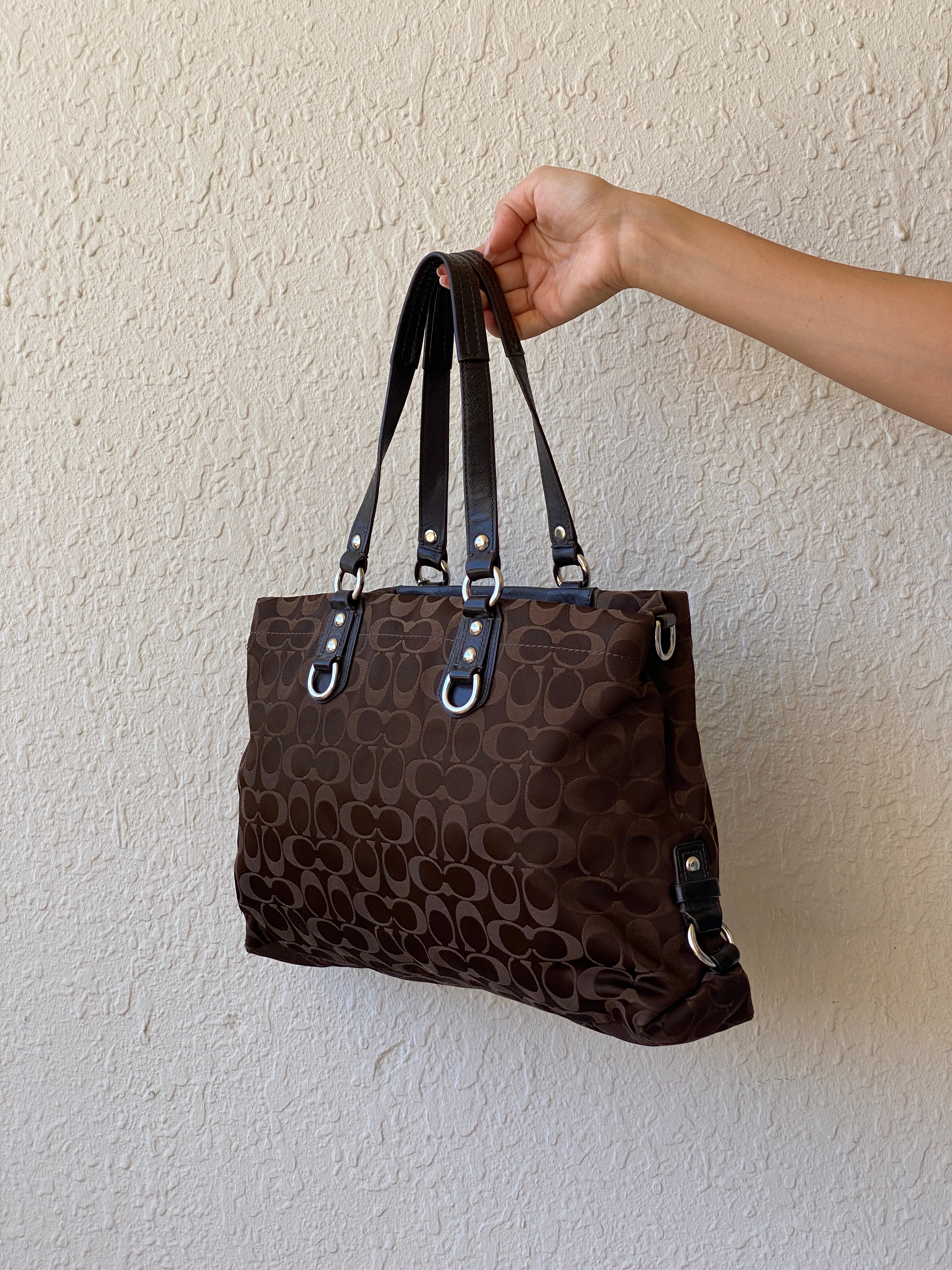 Coach Authentic Ashley Signature Sateen Brown G1051-F15510 Satchel Bag