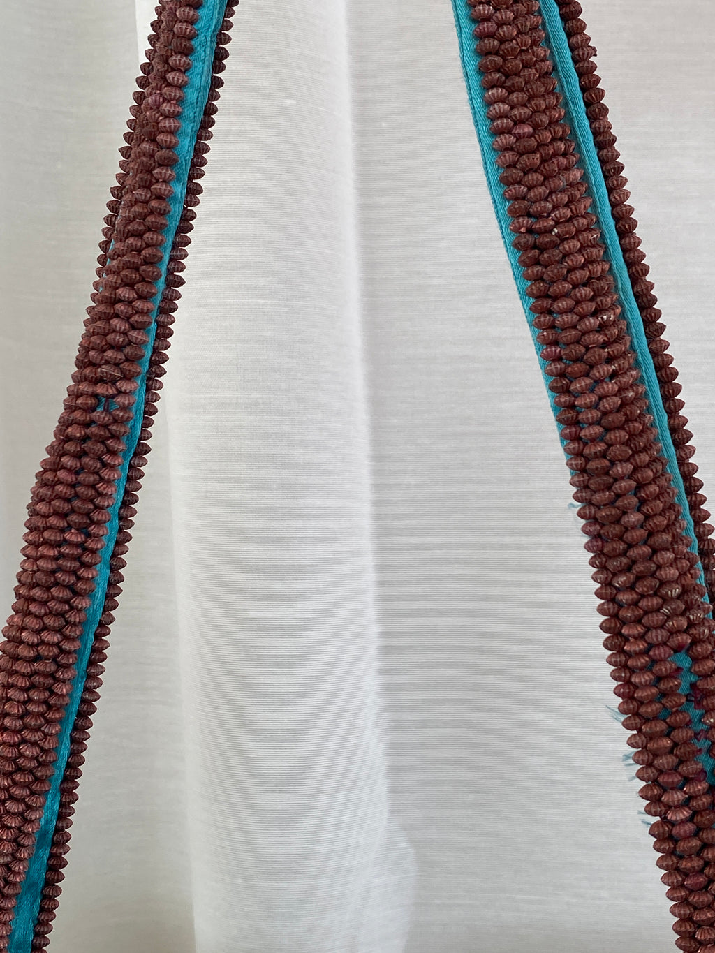 Beautiful Blue Satin Floral Sequined Beaded Strap Tote Bag