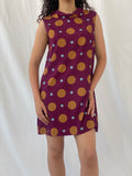 Princess Highway 60s-Inspired Dots Purple Turtle Neck Short Dress - L