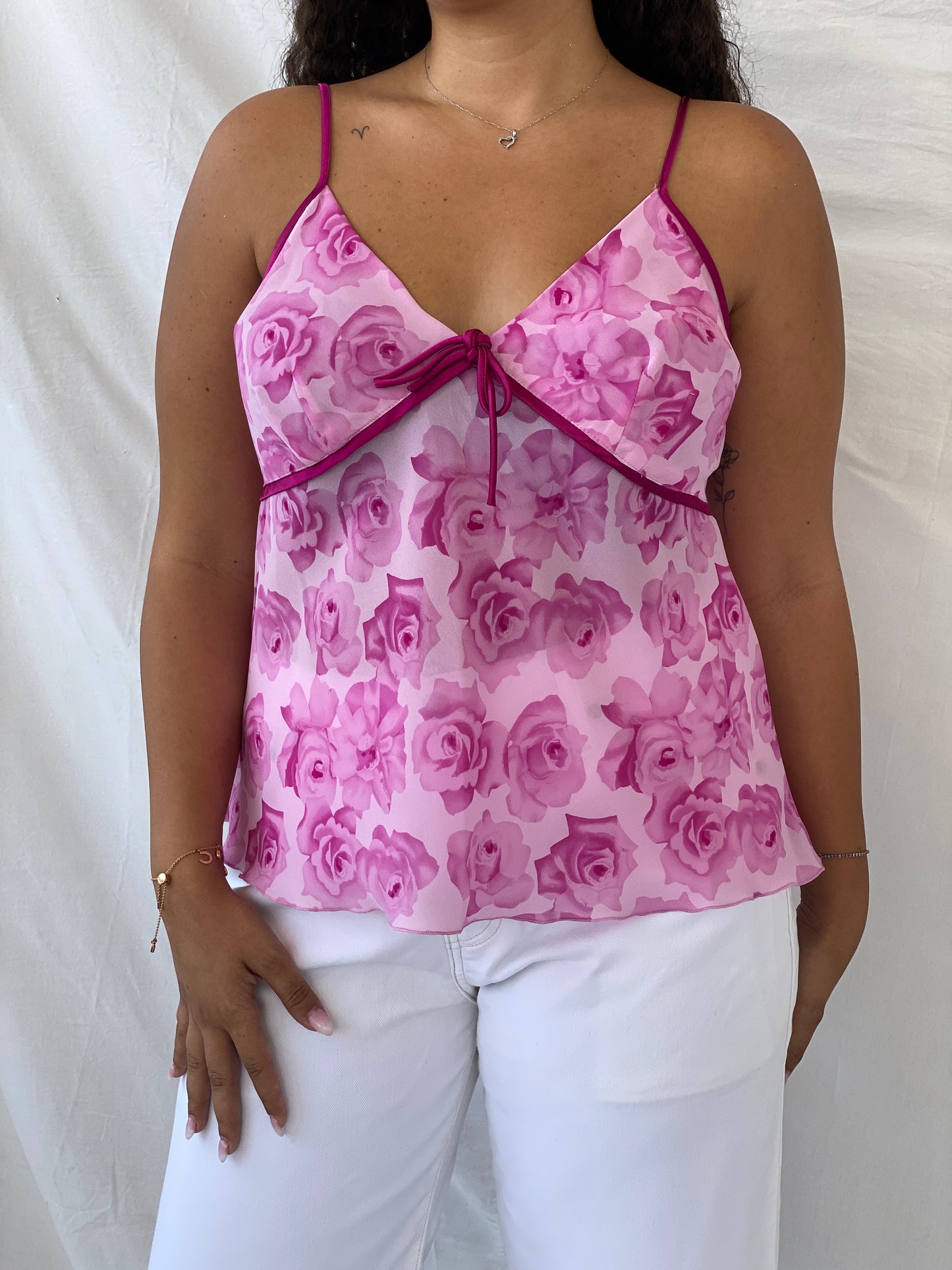 Y2K Twilight Secrets Coquette Floral Cami Top - XL