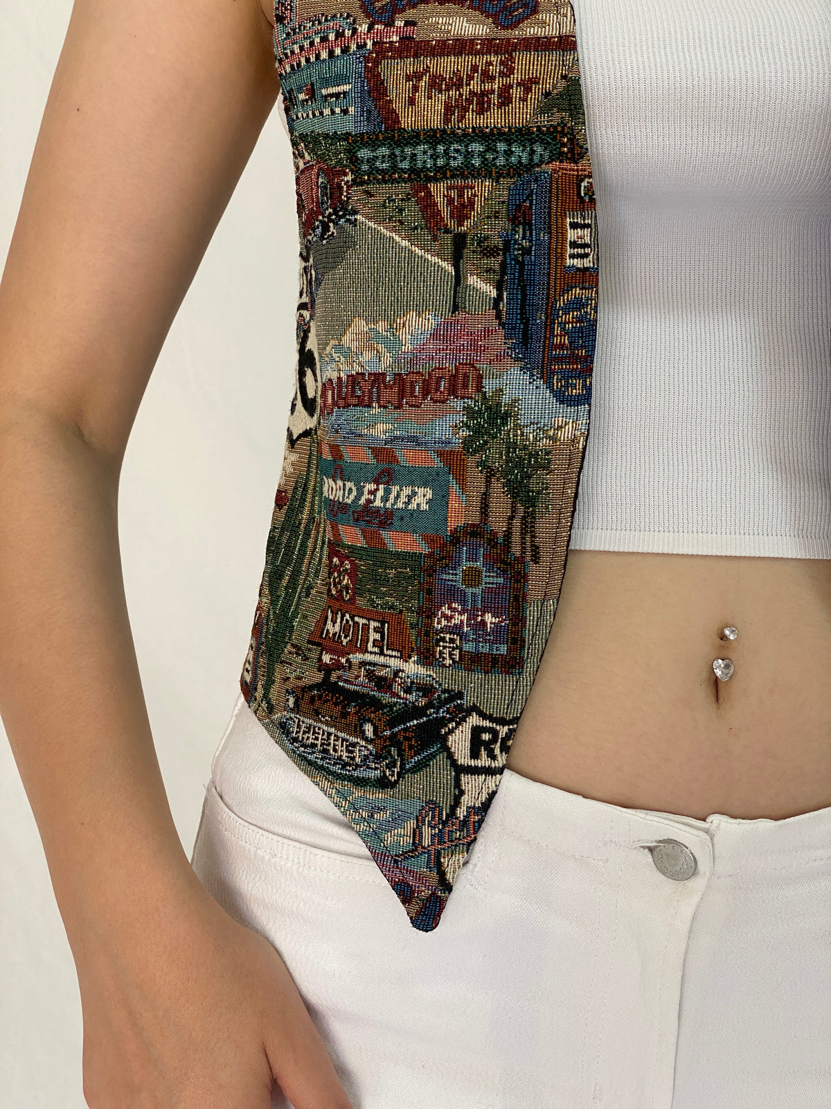 Vintage 90s Sani Designs Original Route 66 Tapestry Scenic Vest – S Vintage 90s Sani Designs Original Route 66 Tapestry Scenic Vest – S