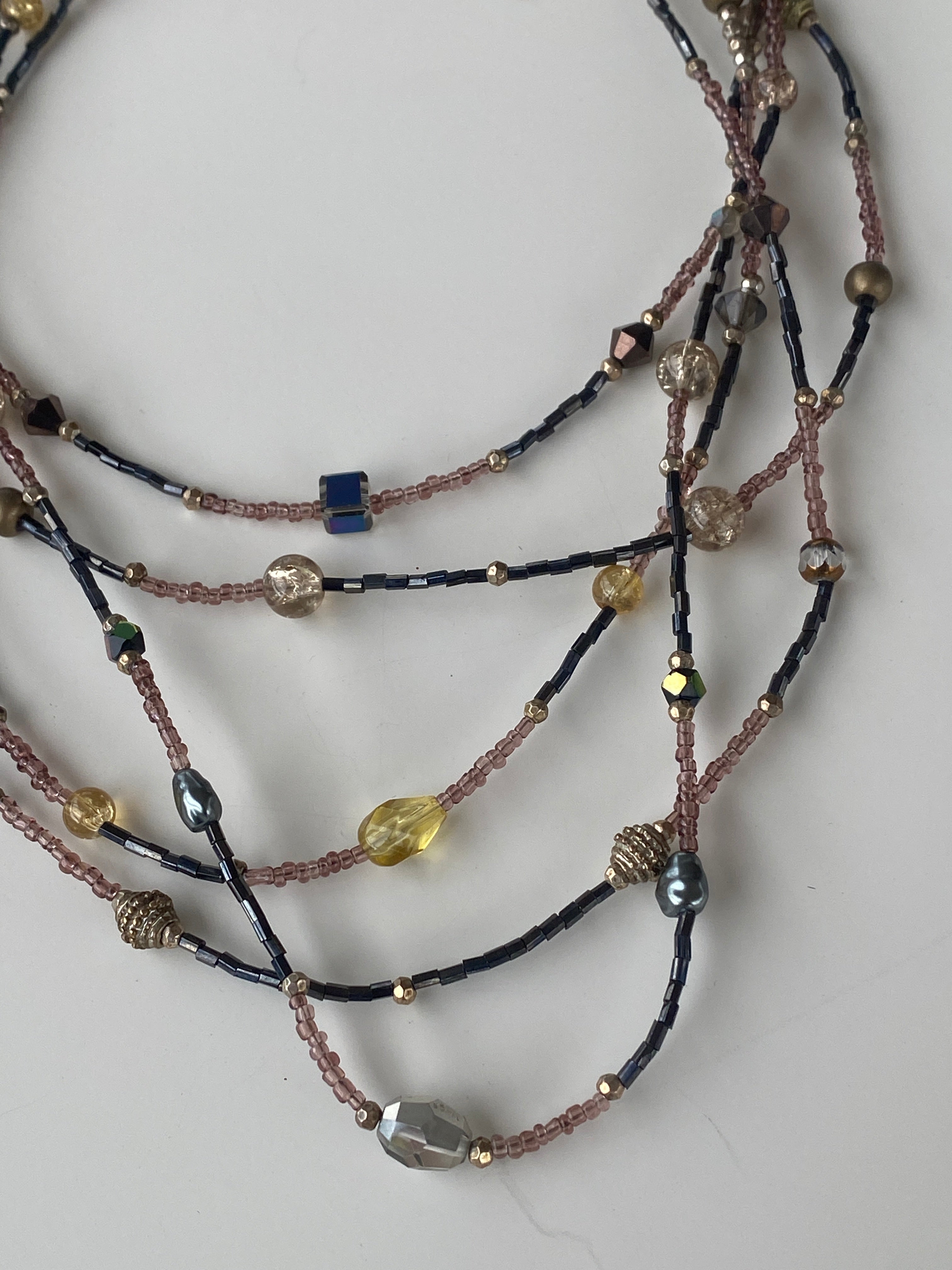 Cookie Lee Multi-Strand Beaded Layered Necklace