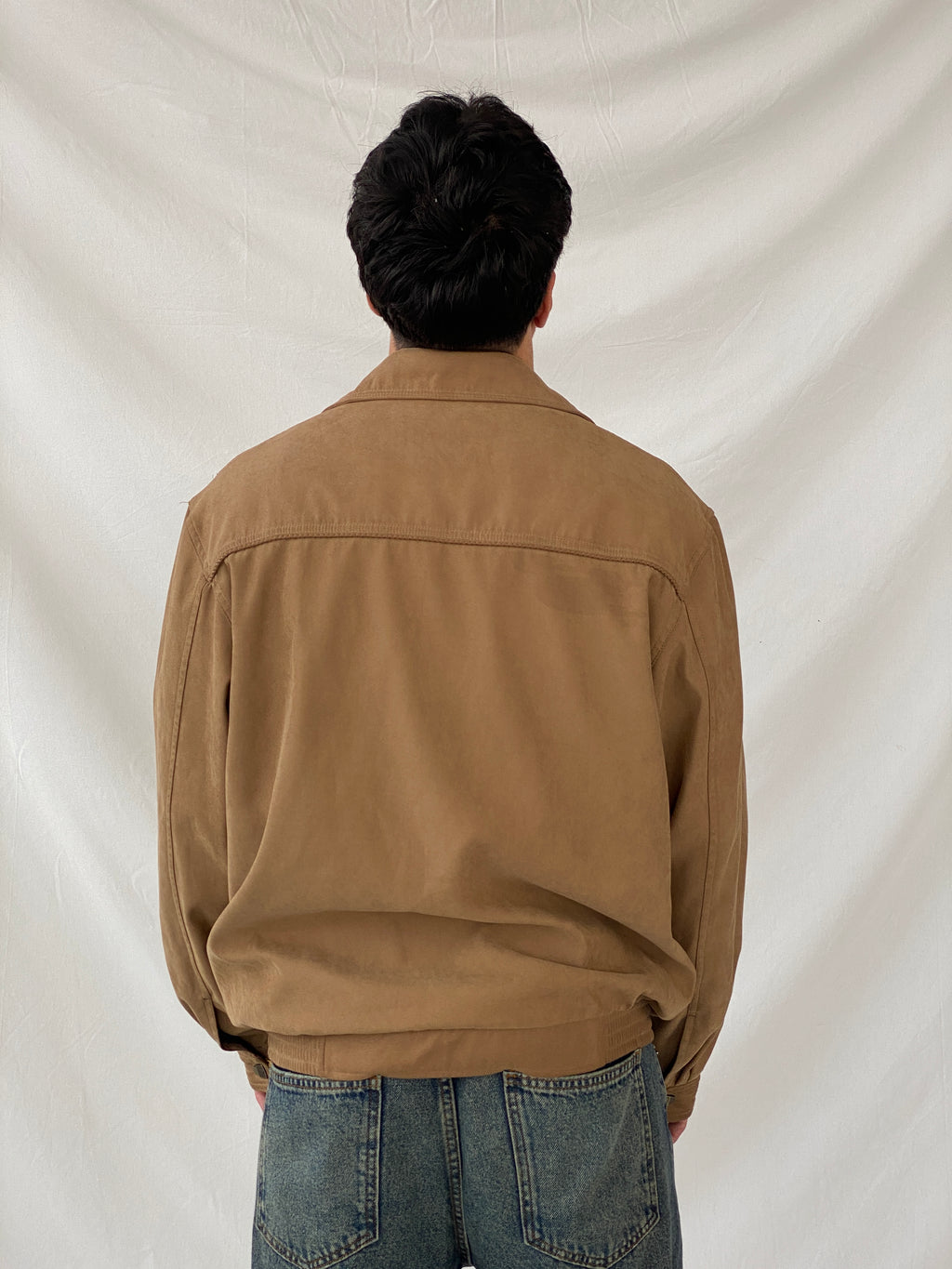 Vintage 90s Carabou Brown Work Wear Aviator Bomber Jacket - M