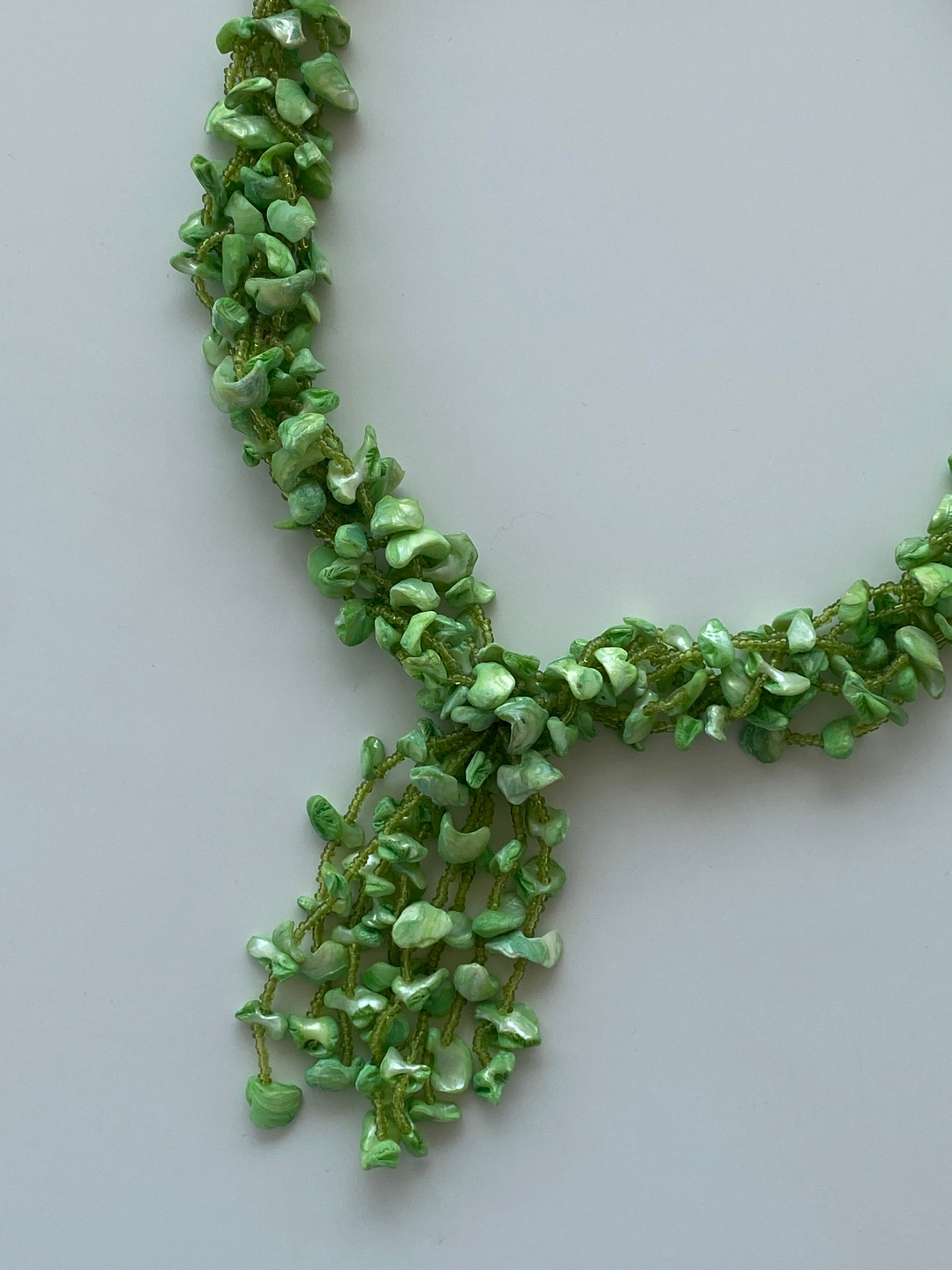 Y2K Multi Strands Lime Green Chunky Necklace