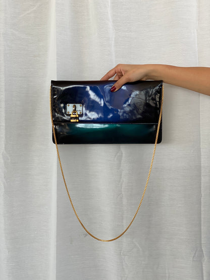 NWT Maria Pino Chic Patent Leather Clutch