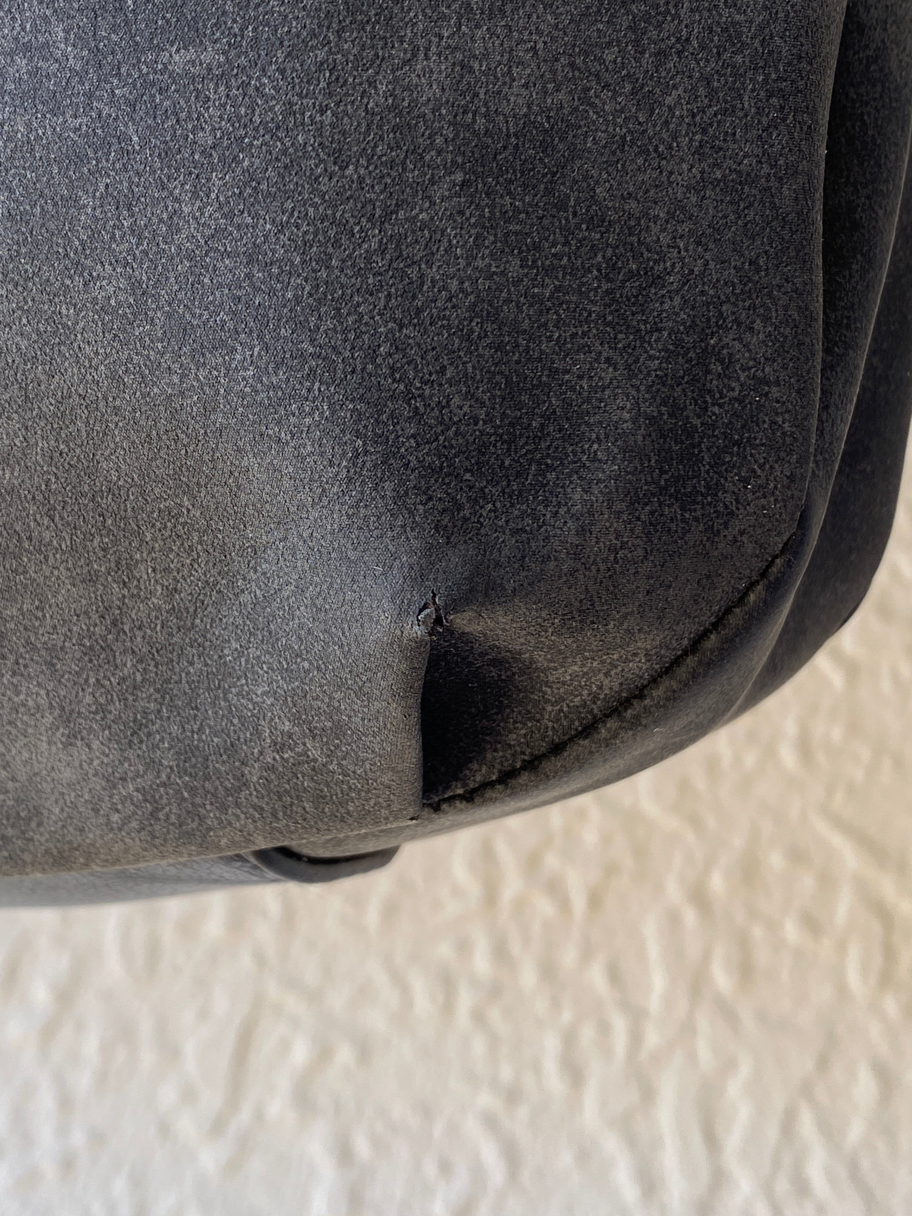 Rosetti Stella Dark Gray Distressed Leather Purse Large Tassel Hobo Shoulder Bag