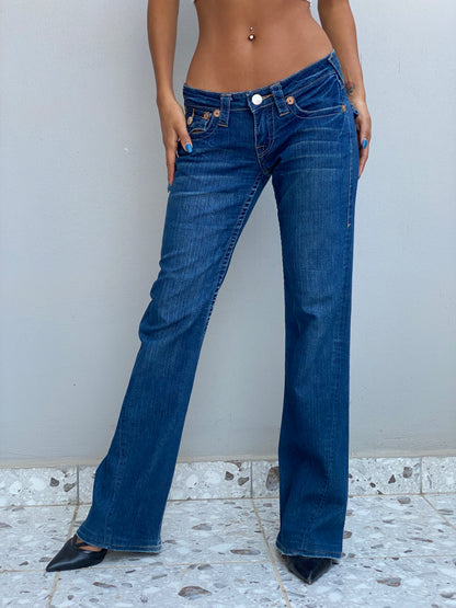 Y2K True Religion Joey Super T Low Rise Straight Leg Jeans – 36EU