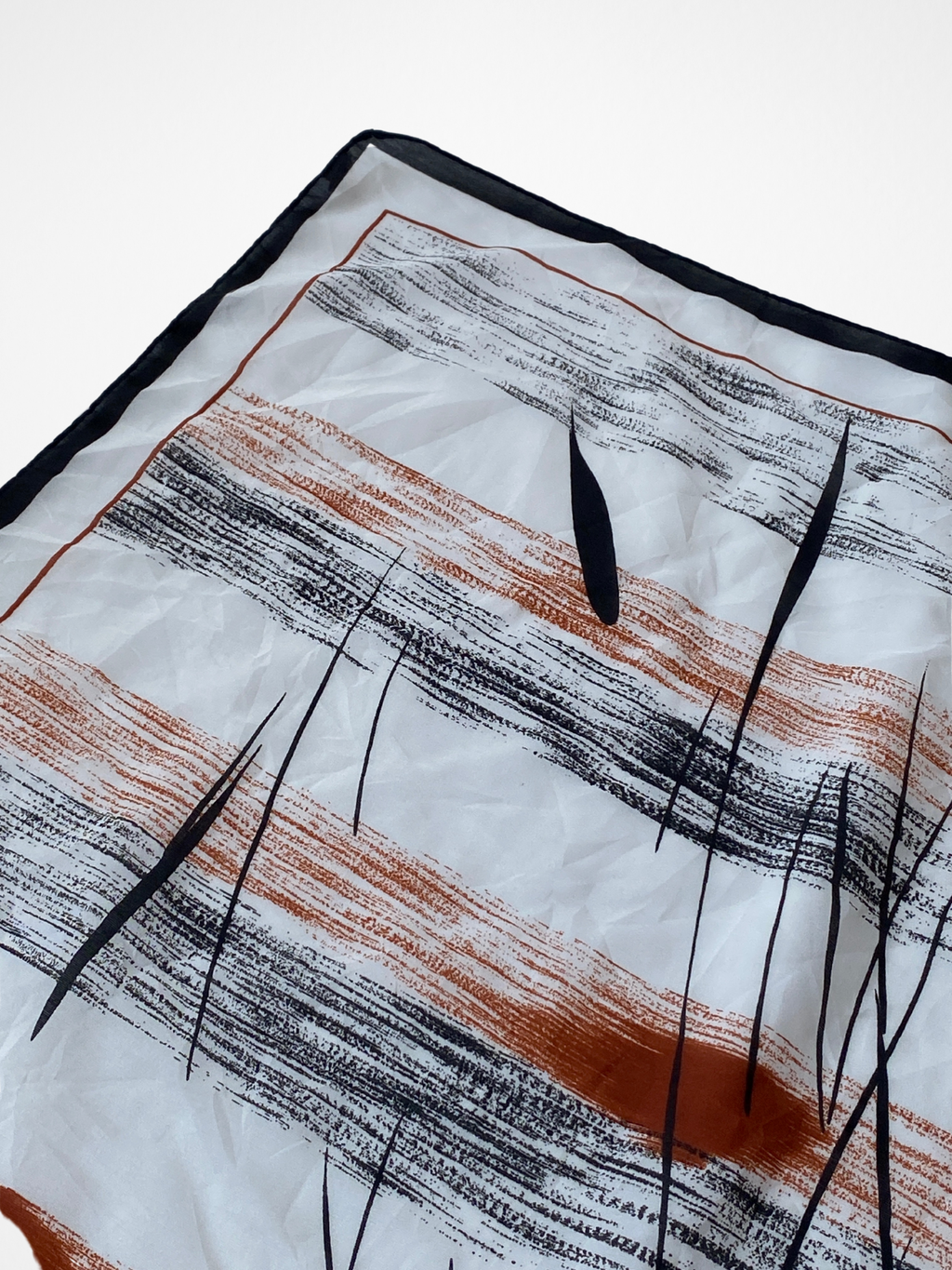 Vintage Jehau De Fabregues Paris Abstract Design Square Scarf