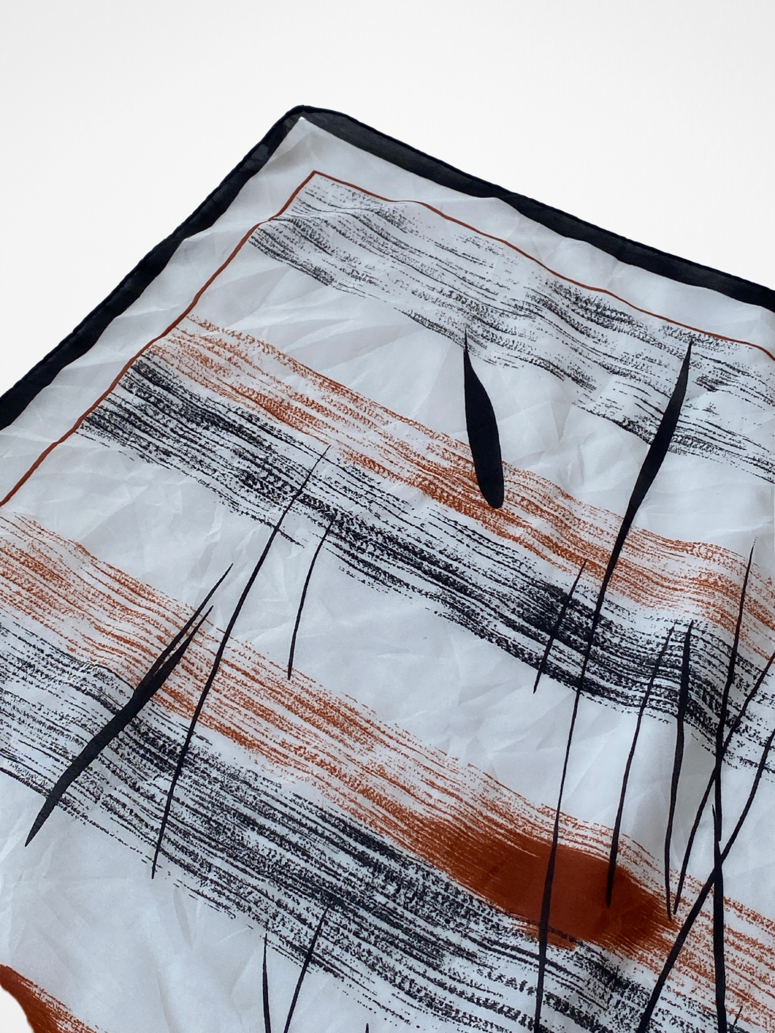 Vintage Jehau De Fabregues Paris Abstract Design Square Scarf