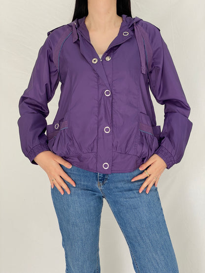 Adidas x Stella McCartney Purple Windbreaker Track Lightweight Sports Jacket - L