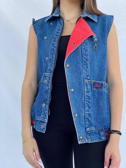 Vintage 90s F.uś London Denim Vest - Size M - Balagan Vintage Denim Vest 90s, denim vest, Juana, NEW IN