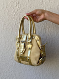 Vintage Metallic Gold Prada Dupe Women’s Mini Handbag
