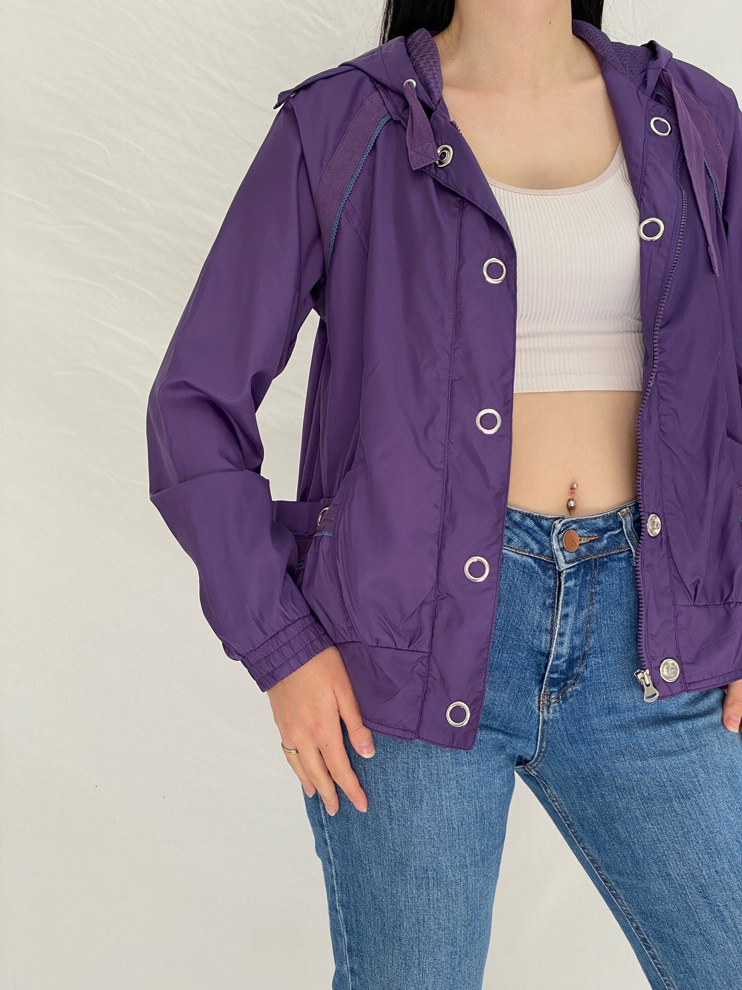 Adidas x Stella McCartney Purple Windbreaker Track Lightweight Sports Jacket - L