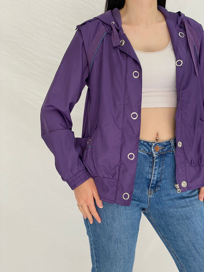 Adidas x Stella McCartney Purple Windbreaker Track Lightweight Sports Jacket - L