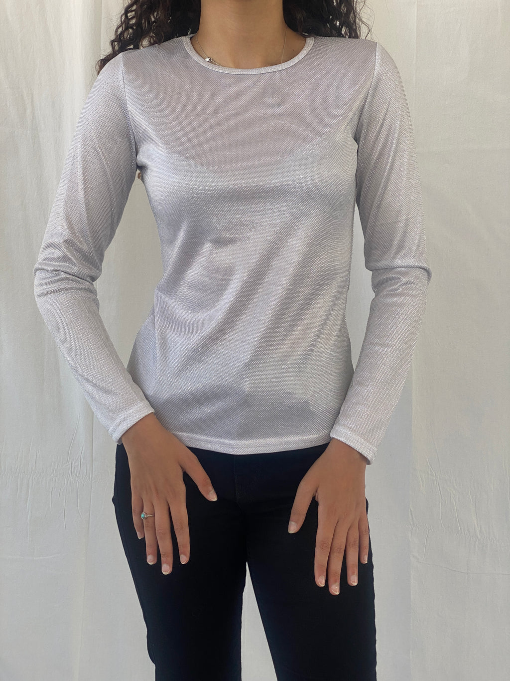 Y2K Bill Bird Shimmery Women’s Full Sleeve Top - S