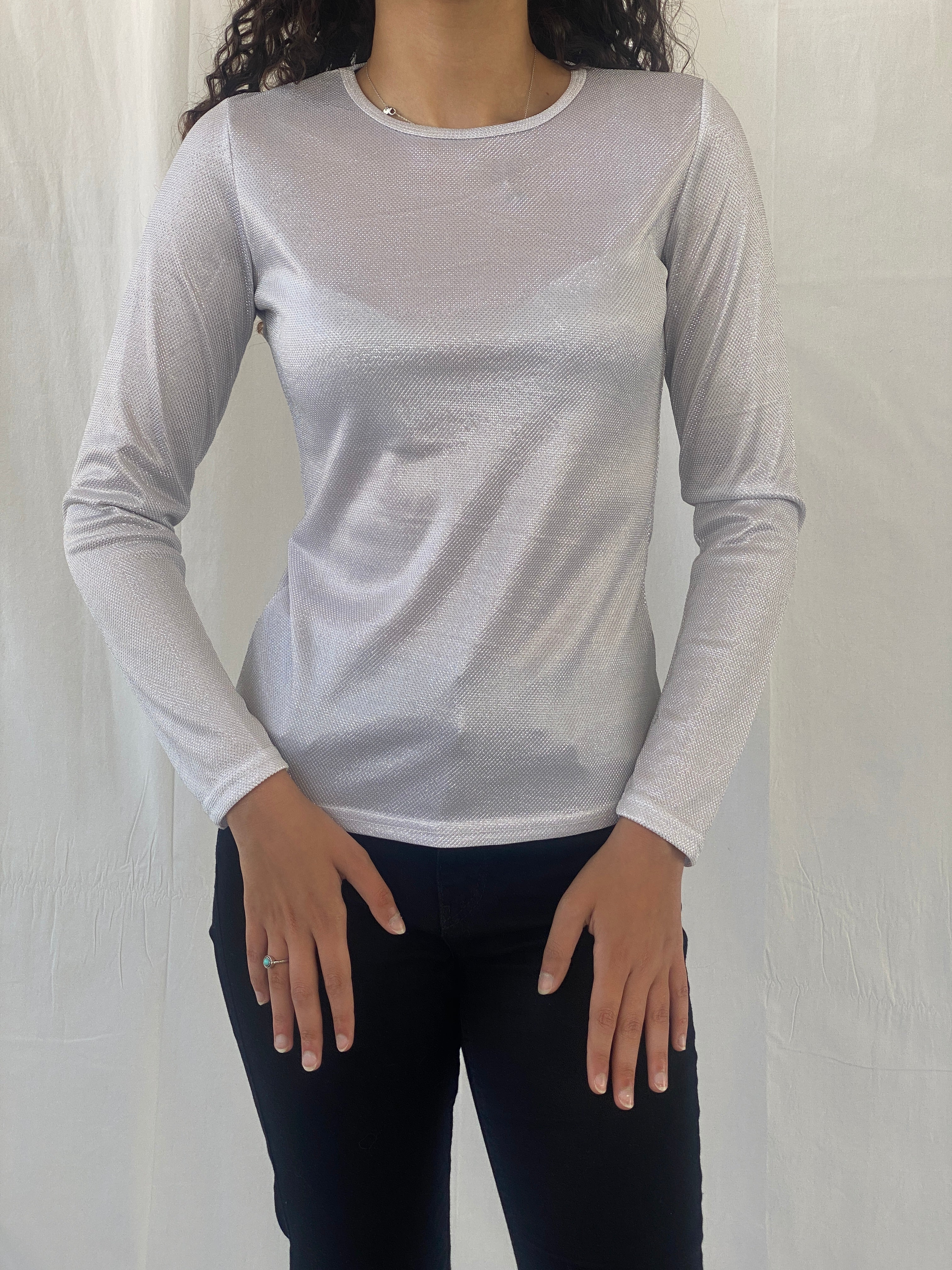 Y2K Bill Bird Shimmery Women’s Full Sleeve Top - S