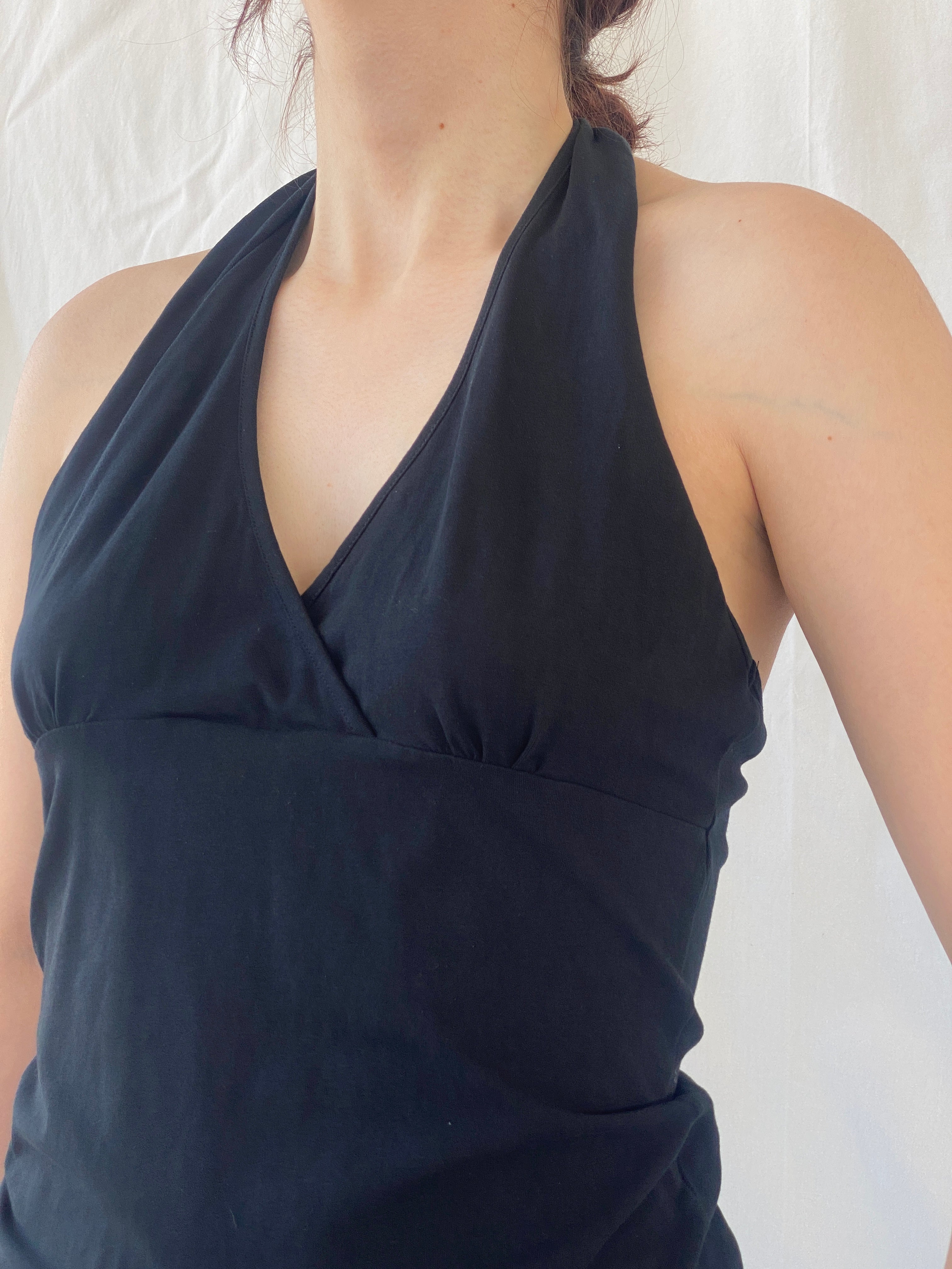 Y2K Stefanel Black Halter Top - M