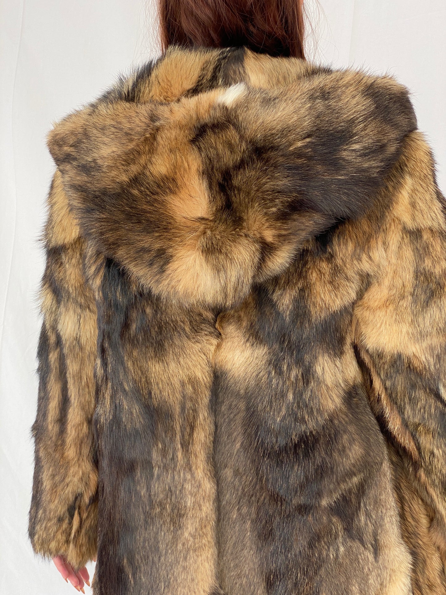 Luxurious Vintage Gaewolf Exclusive Real Fur Heavy Hooded Jacket - M