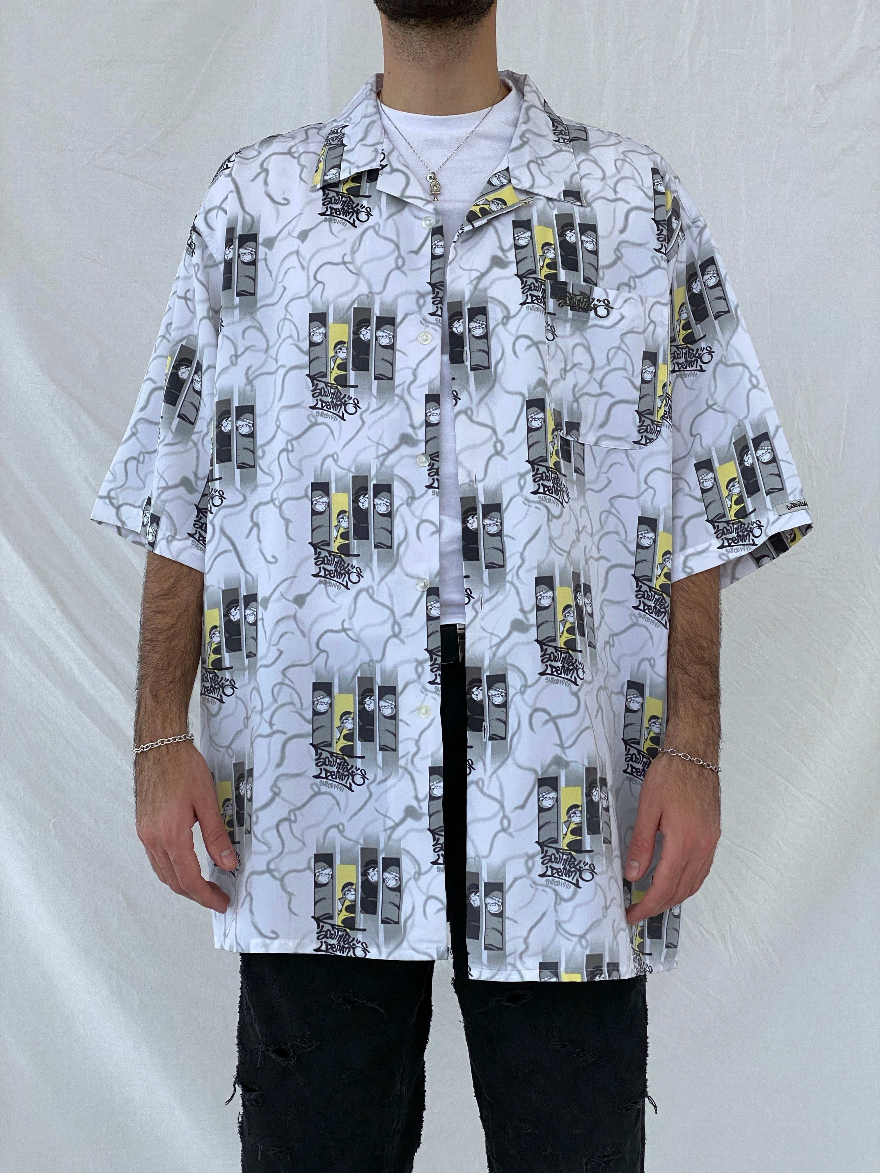90s/00s South Pole Graphic Oversized HipHop Shirt Size 2XL - Balagan Vintage Half Sleeve Shirt 00s, 90s, Awsam, graphic, half sleeve shirt, NEW IN, printed shirt