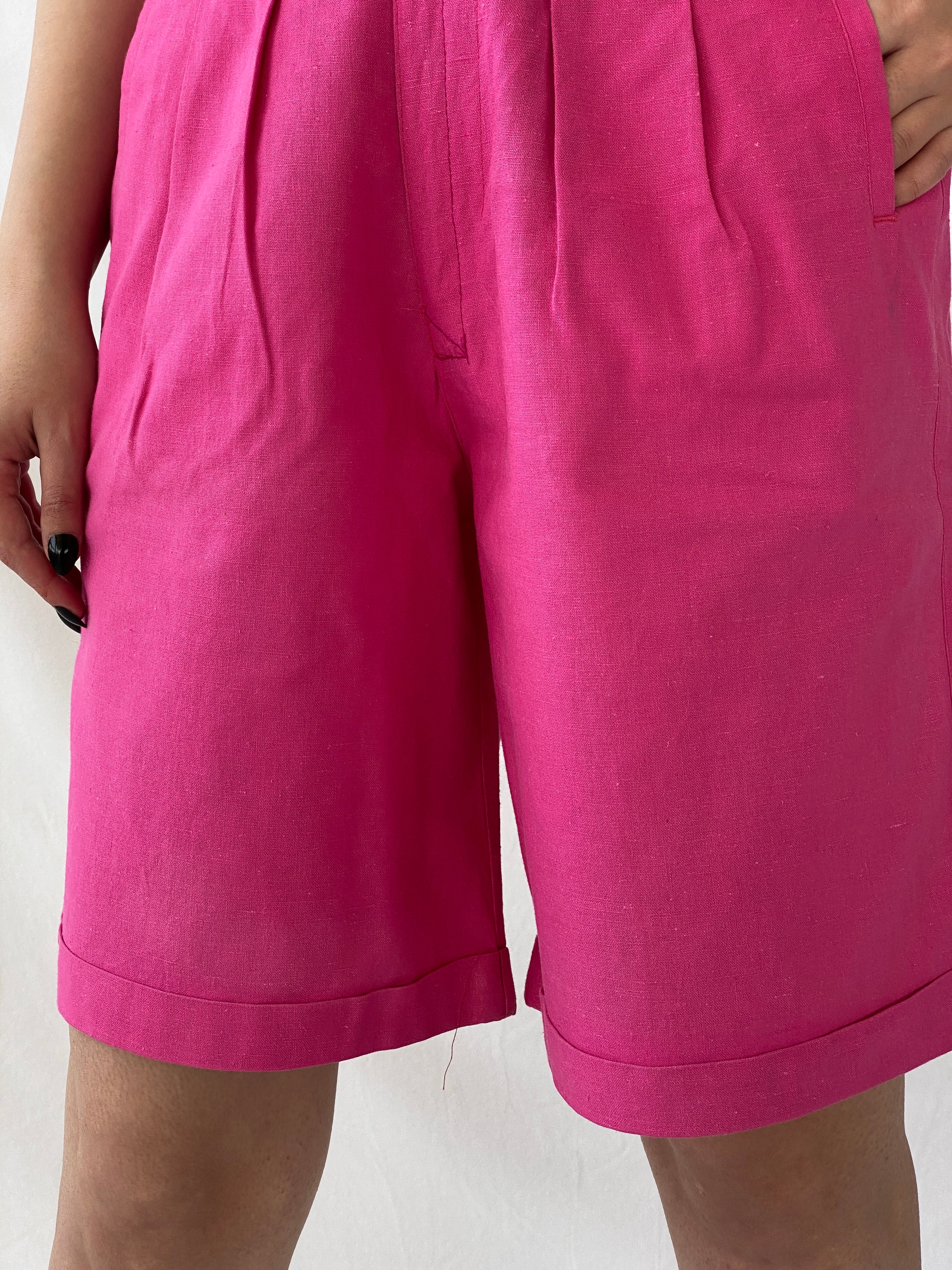 Vintage Jennifer Eden Pink Knee-Length Women’s Summer Shorts - S