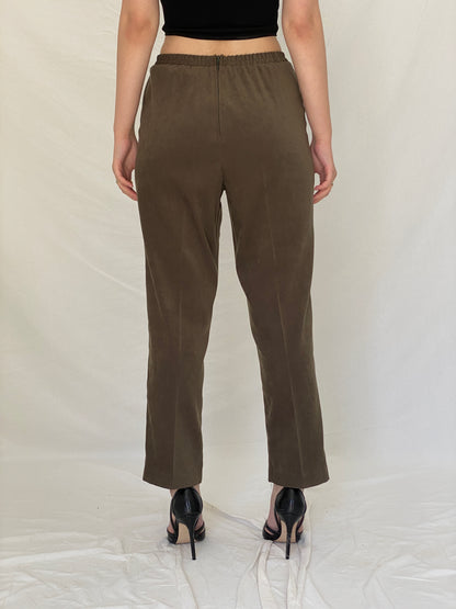 Vintage 90s Sag Harbor Dress Petite Olive Green Blazer & Pants Set Officecore Tailored Suit - M