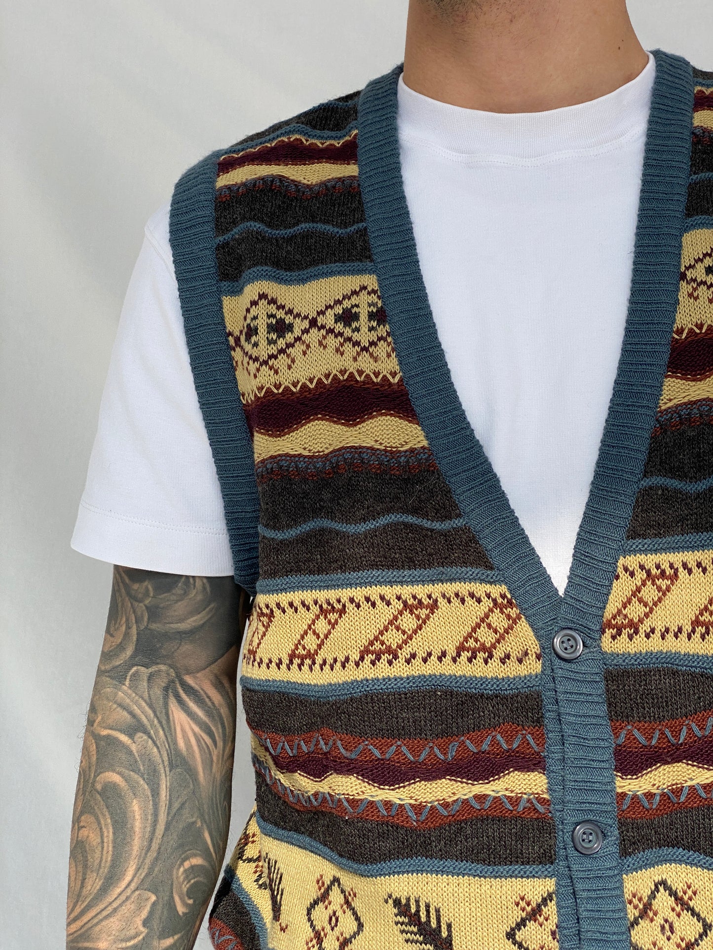 Vintage Paolo Conti Men’s Wool Blend Sweater Vest - M