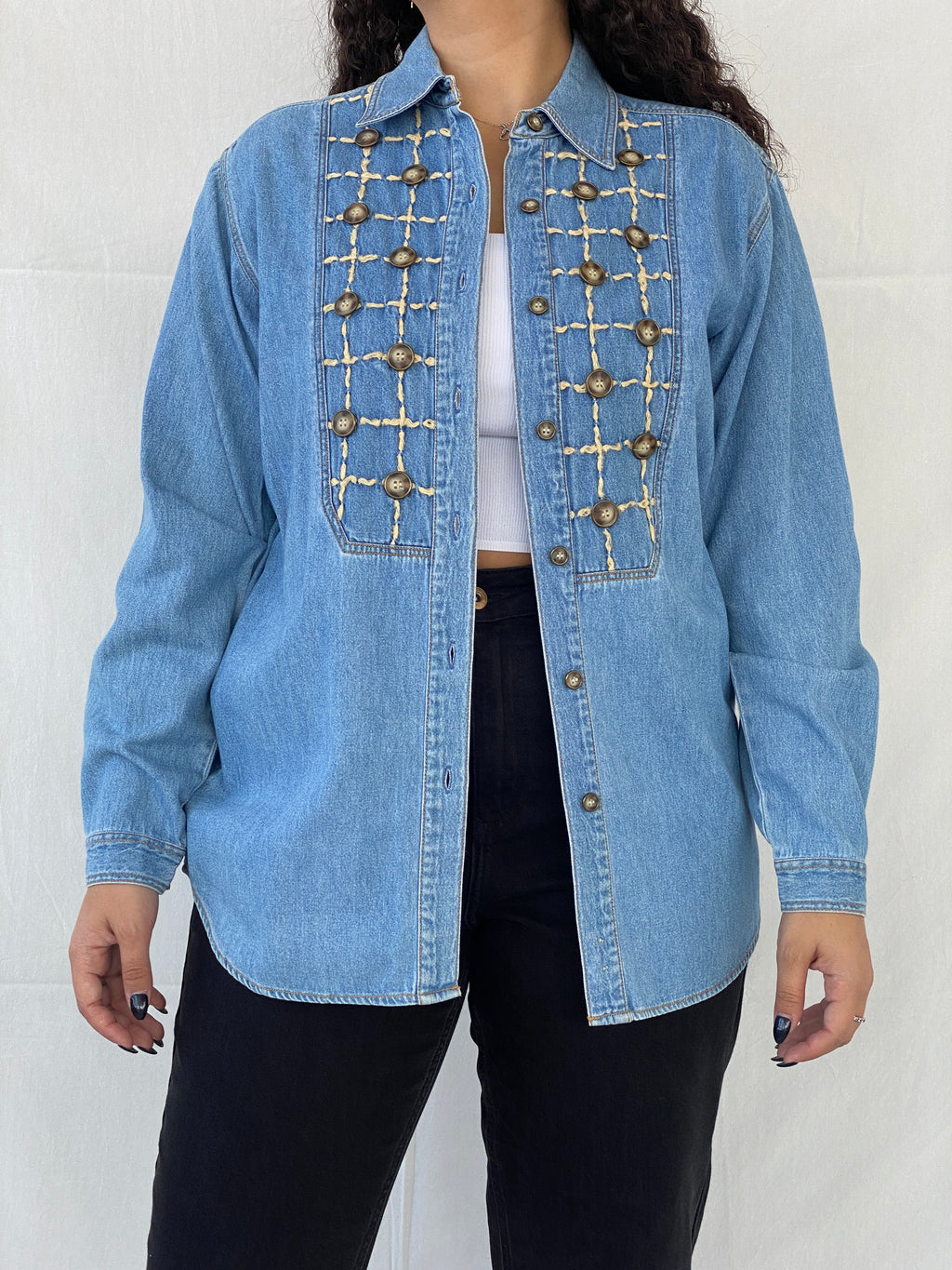 Vintage Northern Isles Buttoned Women’s Denim Shirt - M